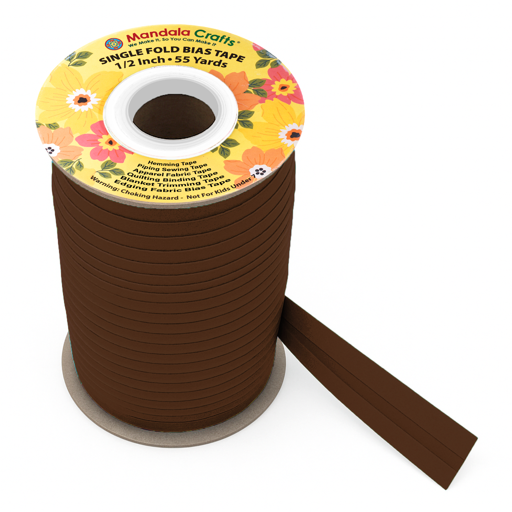 1/2 Inch Fabric Single Fold Bias Tape for Sewing Piping Hemming - 55 Yds Bias Tape Blanket Quilt Bias Binding Tape - Seam Binding Tape