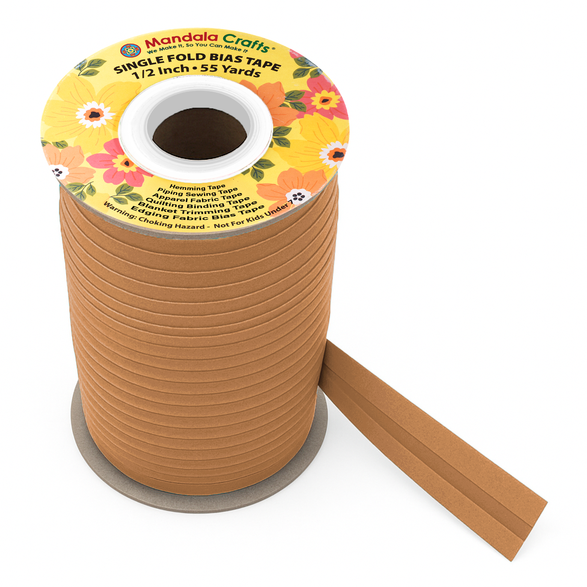 1/2 Inch Fabric Single Fold Bias Tape for Sewing Piping Hemming - 55 Yds Bias Tape Blanket Quilt Bias Binding Tape - Seam Binding Tape