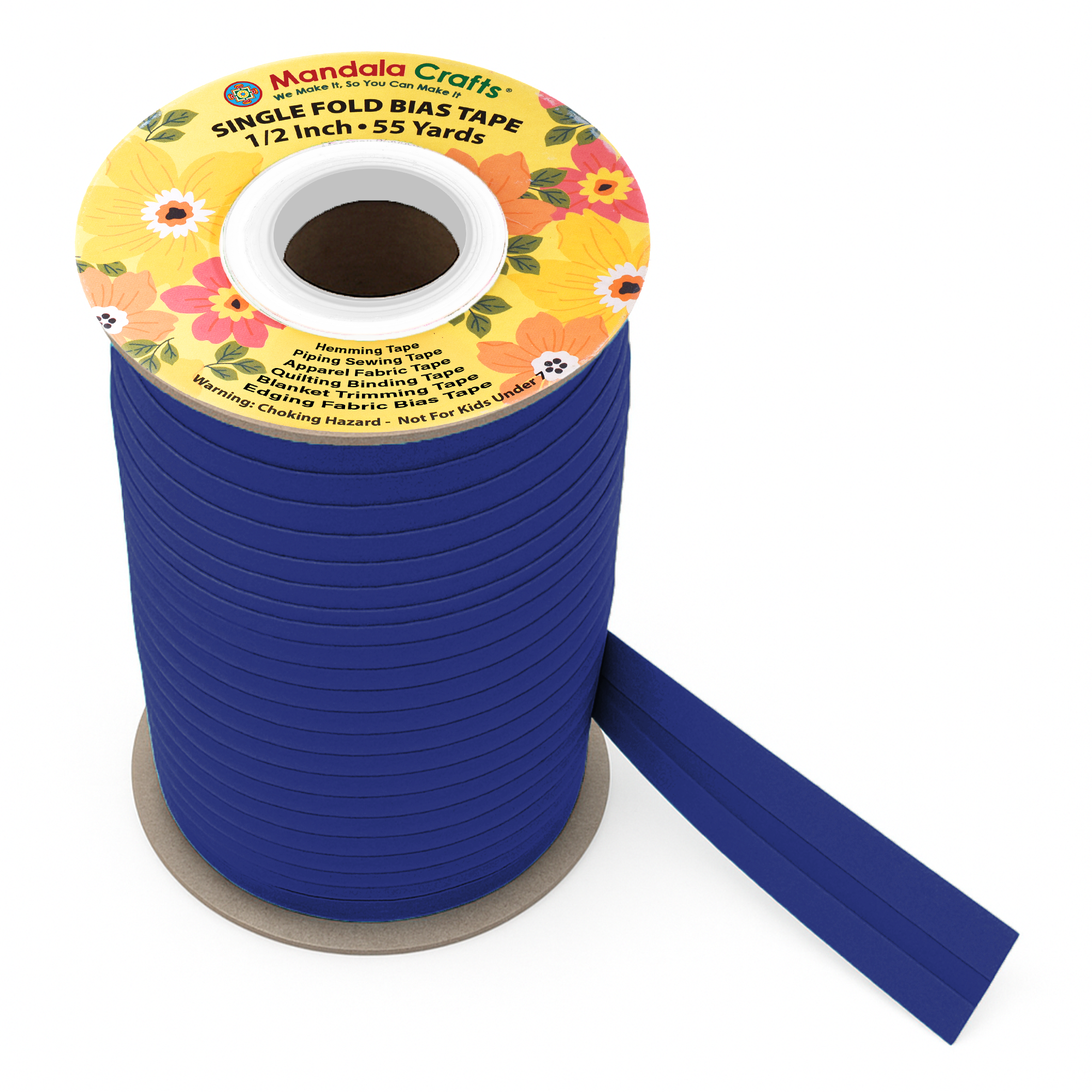 1/2 Inch Fabric Single Fold Bias Tape for Sewing Piping Hemming - 55 Yds Bias Tape Blanket Quilt Bias Binding Tape - Seam Binding Tape