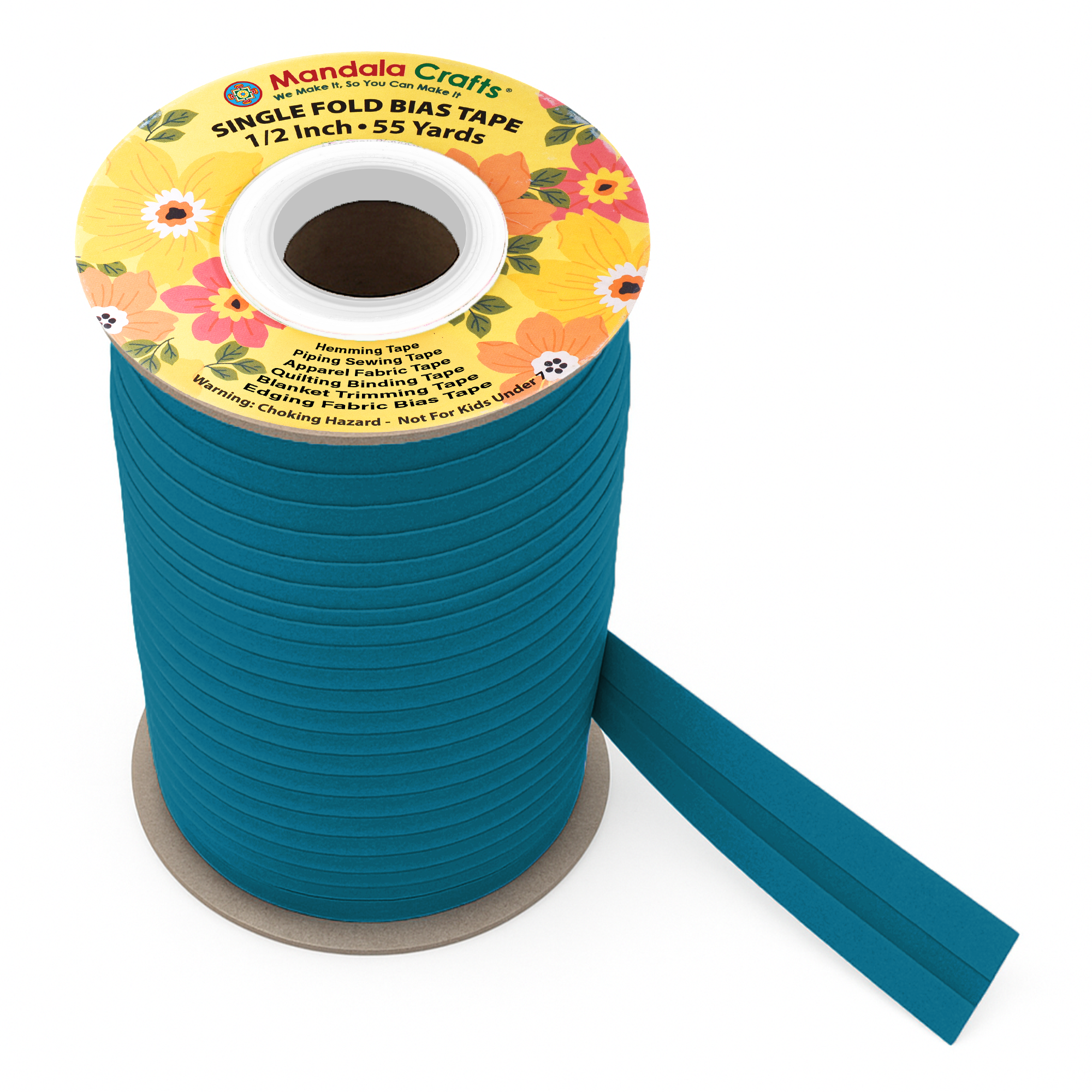 1/2 Inch Fabric Single Fold Bias Tape for Sewing Piping Hemming - 55 Yds Bias Tape Blanket Quilt Bias Binding Tape - Seam Binding Tape