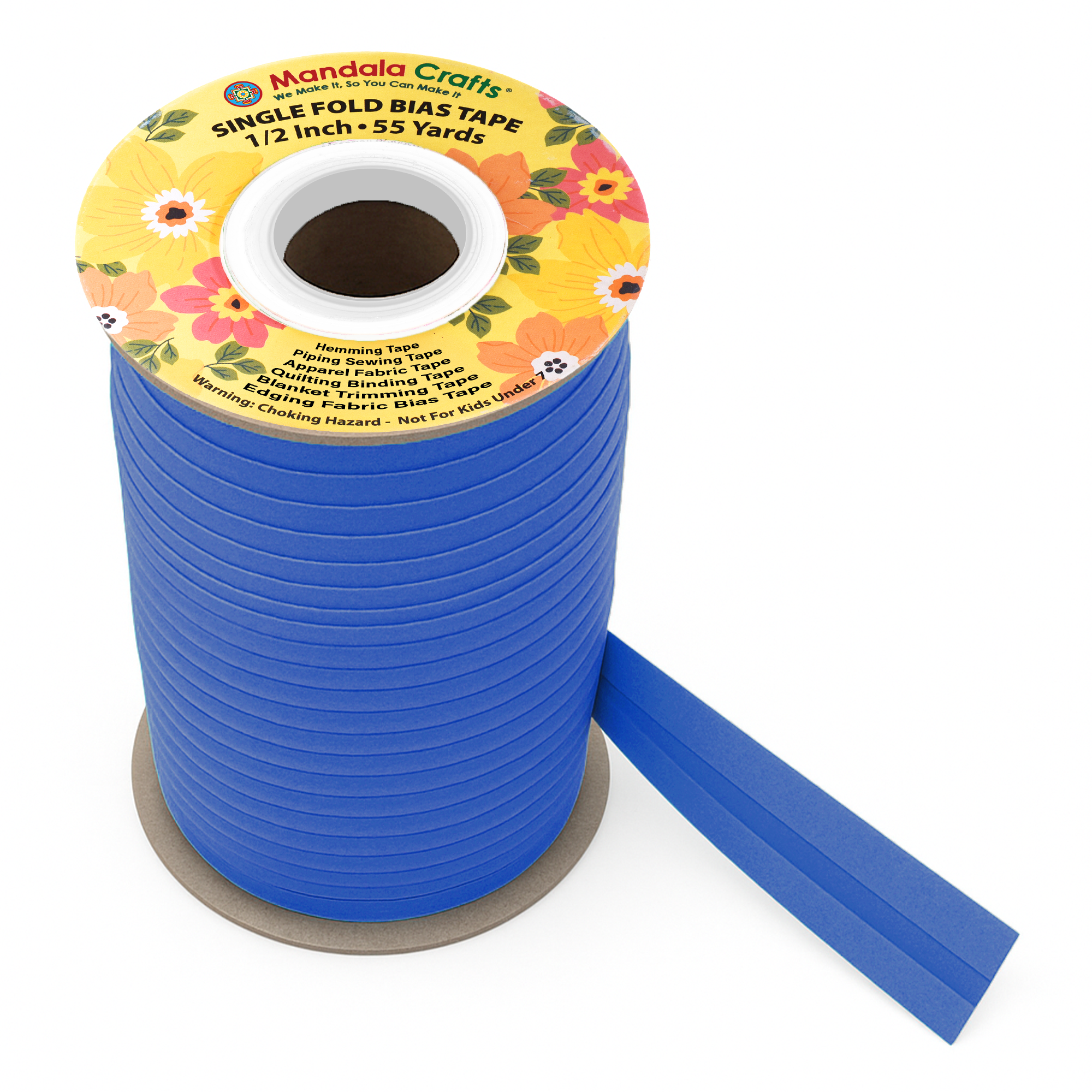 1/2 Inch Fabric Single Fold Bias Tape for Sewing Piping Hemming - 55 Yds Bias Tape Blanket Quilt Bias Binding Tape - Seam Binding Tape