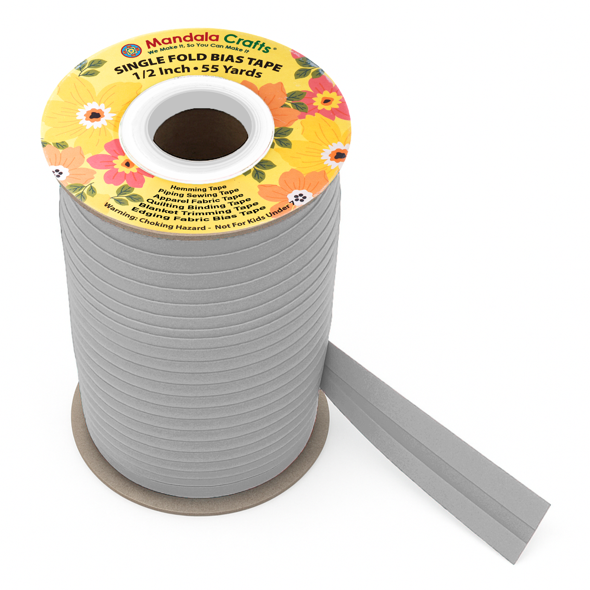 1/2 Inch Fabric Single Fold Bias Tape for Sewing Piping Hemming - 55 Yds Bias Tape Blanket Quilt Bias Binding Tape - Seam Binding Tape