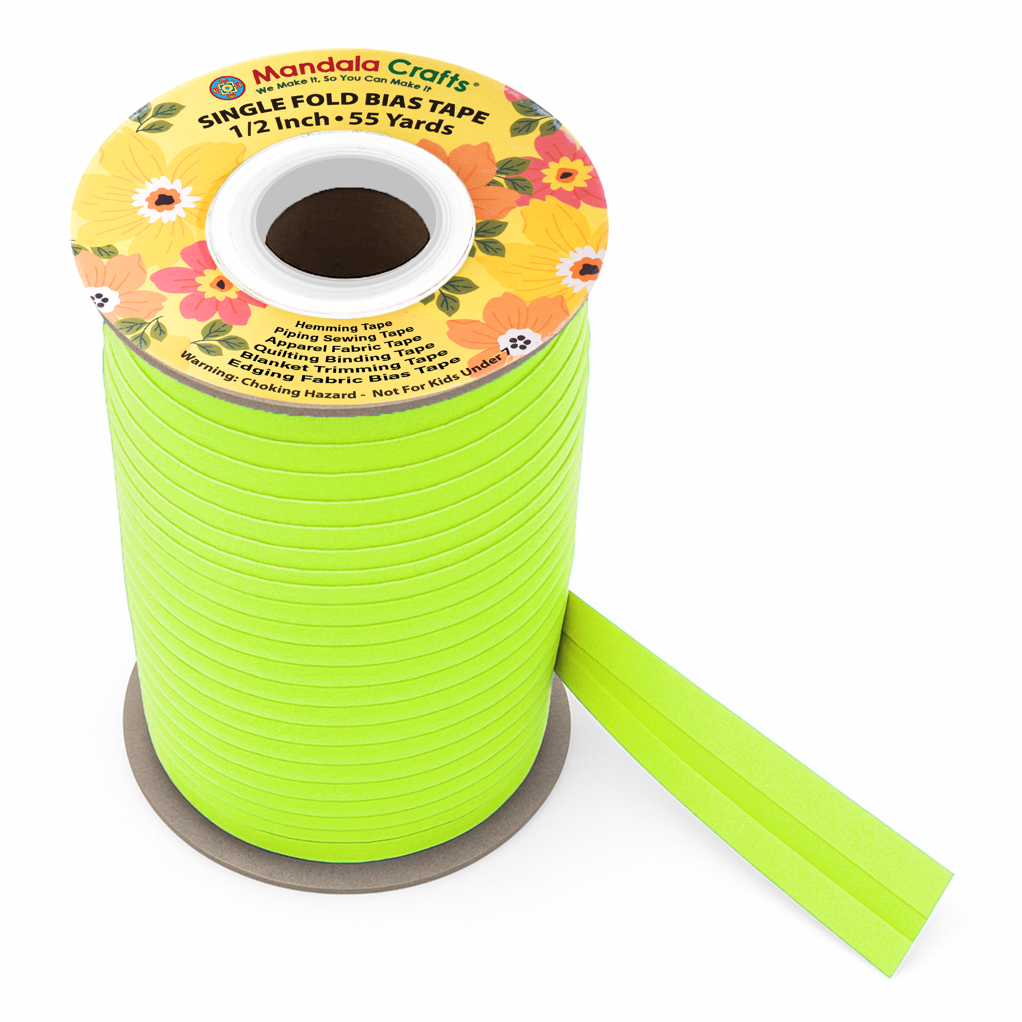 1/2 Inch Fabric Single Fold Bias Tape for Sewing Piping Hemming - 55 Yds Bias Tape Blanket Quilt Bias Binding Tape - Seam Binding Tape