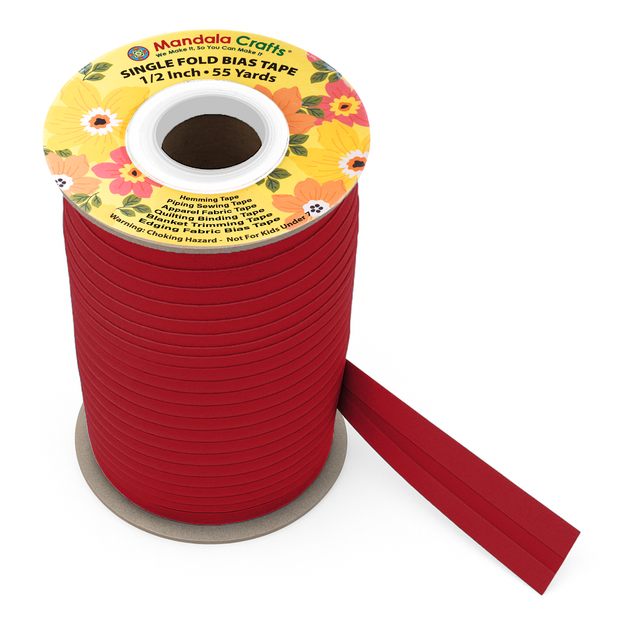 1/2 Inch Fabric Single Fold Bias Tape for Sewing Piping Hemming - 55 Yds Bias Tape Blanket Quilt Bias Binding Tape - Seam Binding Tape