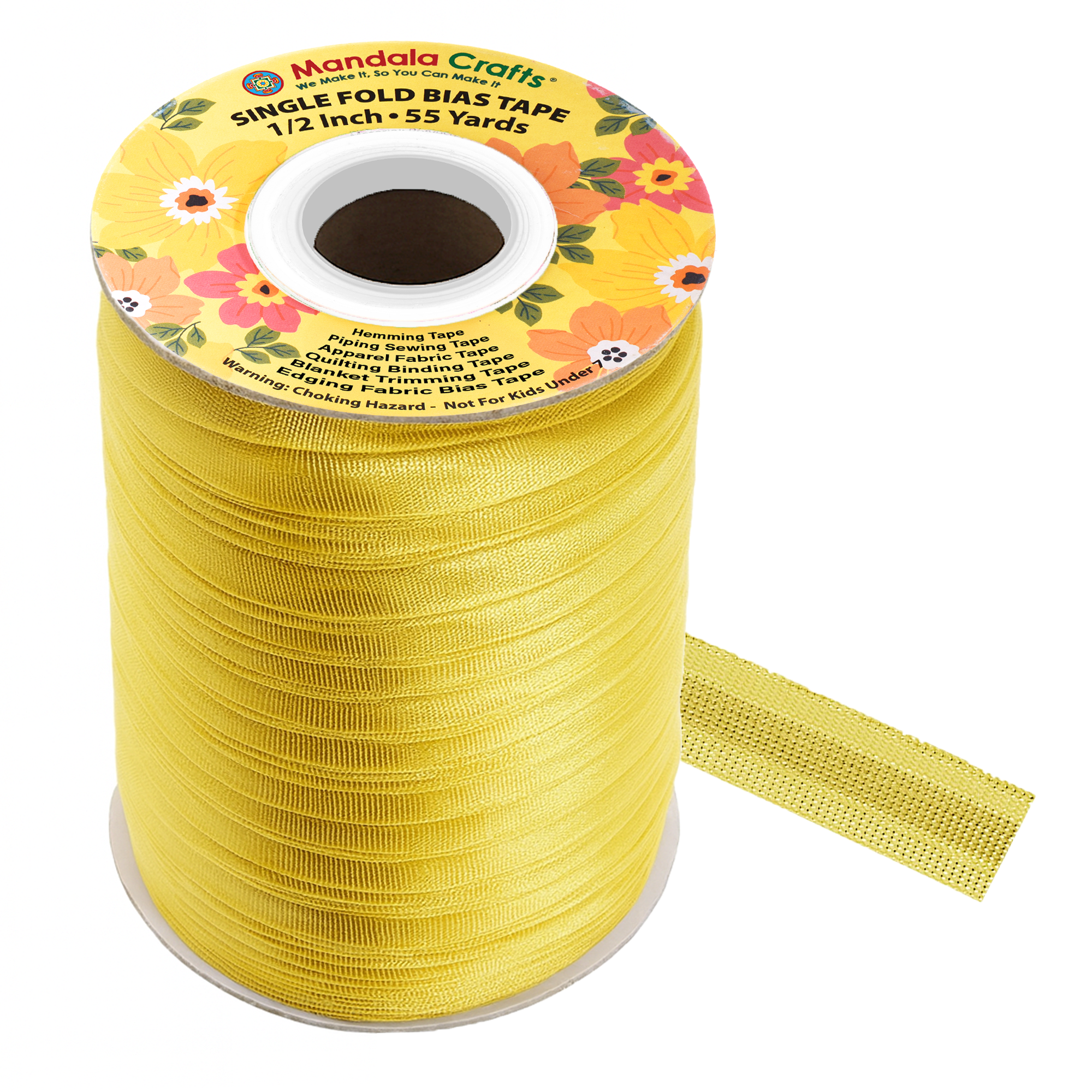 1/2 Inch Fabric Single Fold Bias Tape for Sewing Piping Hemming - 55 Yds Bias Tape Blanket Quilt Bias Binding Tape - Seam Binding Tape