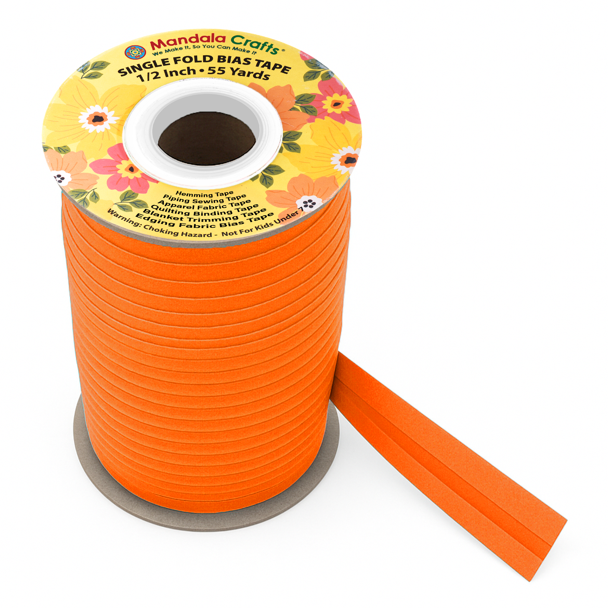 1/2 Inch Fabric Single Fold Bias Tape for Sewing Piping Hemming - 55 Yds Bias Tape Blanket Quilt Bias Binding Tape - Seam Binding Tape