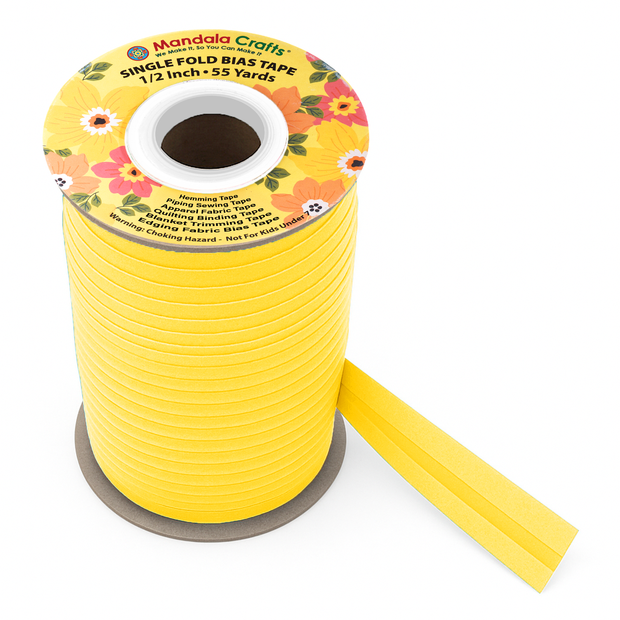 1/2 Inch Fabric Single Fold Bias Tape for Sewing Piping Hemming - 55 Yds Bias Tape Blanket Quilt Bias Binding Tape - Seam Binding Tape