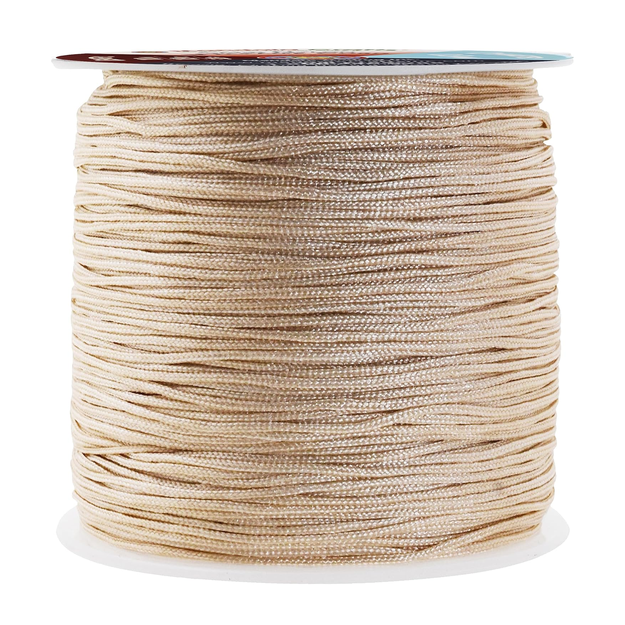 Ratine Thread 0.8mm Nylon Satin Cord, Rattail Trim Thread for Chinese Knotting, Kumi