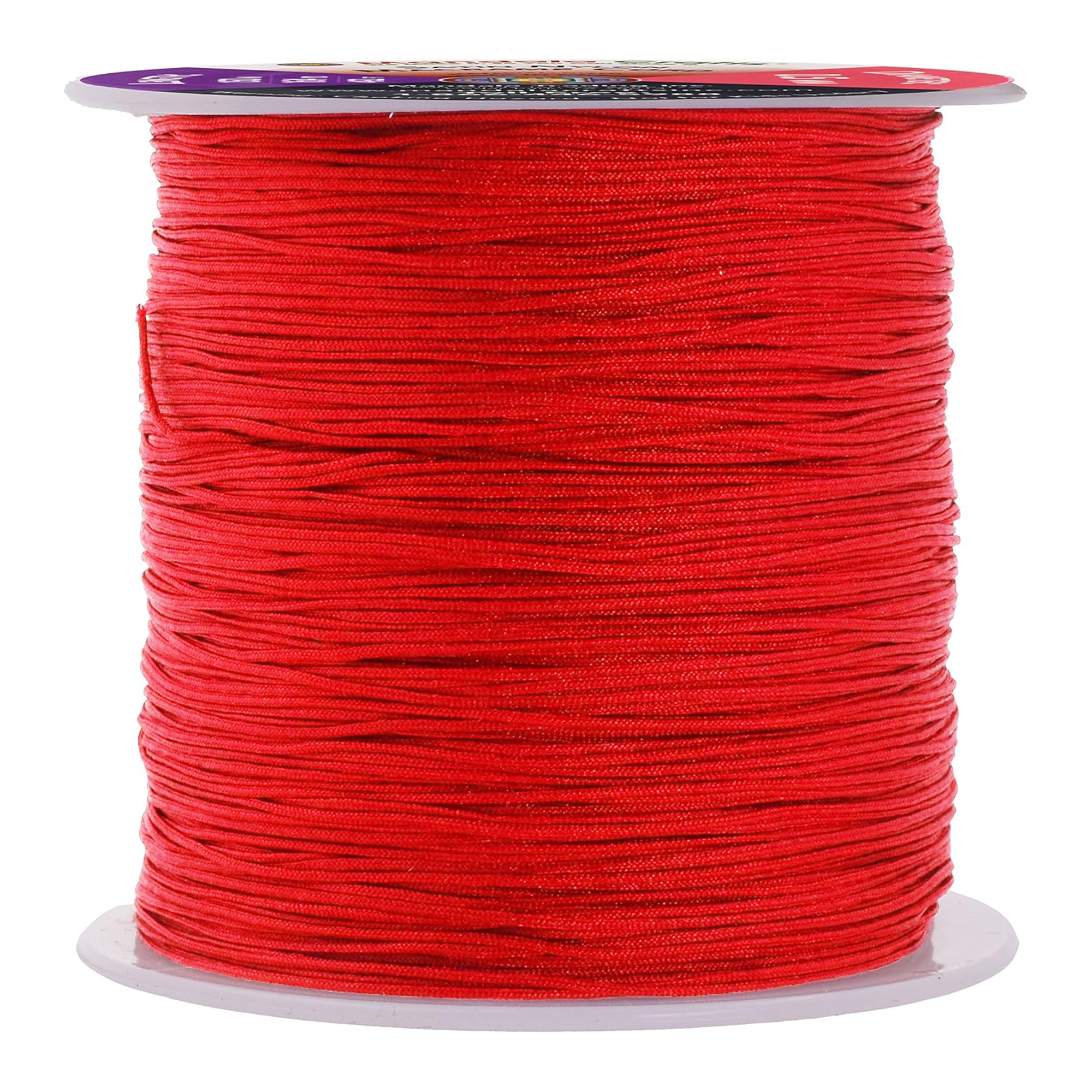 0.5mm Nylon Satin Cord, Rattail Trim Thread for Chinese Knotting, Kumihimo, Beading, Macrame, Jewelry Making, Sewing