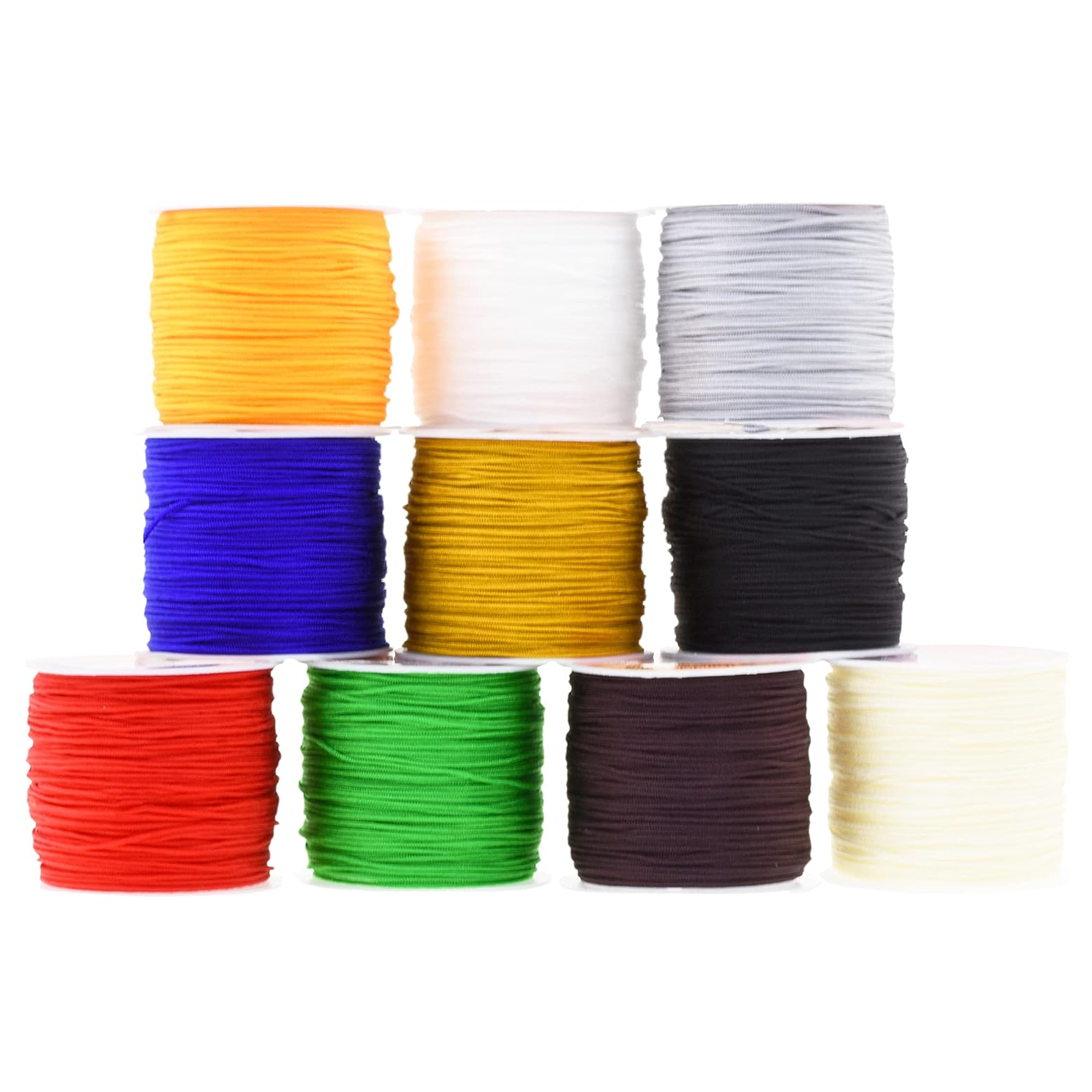 0.8mm Nylon Satin Cord, Rattail Trim Thread for Chinese Knotting, Kumihimo, Beading, Macrame, Jewelry Making, Sewing