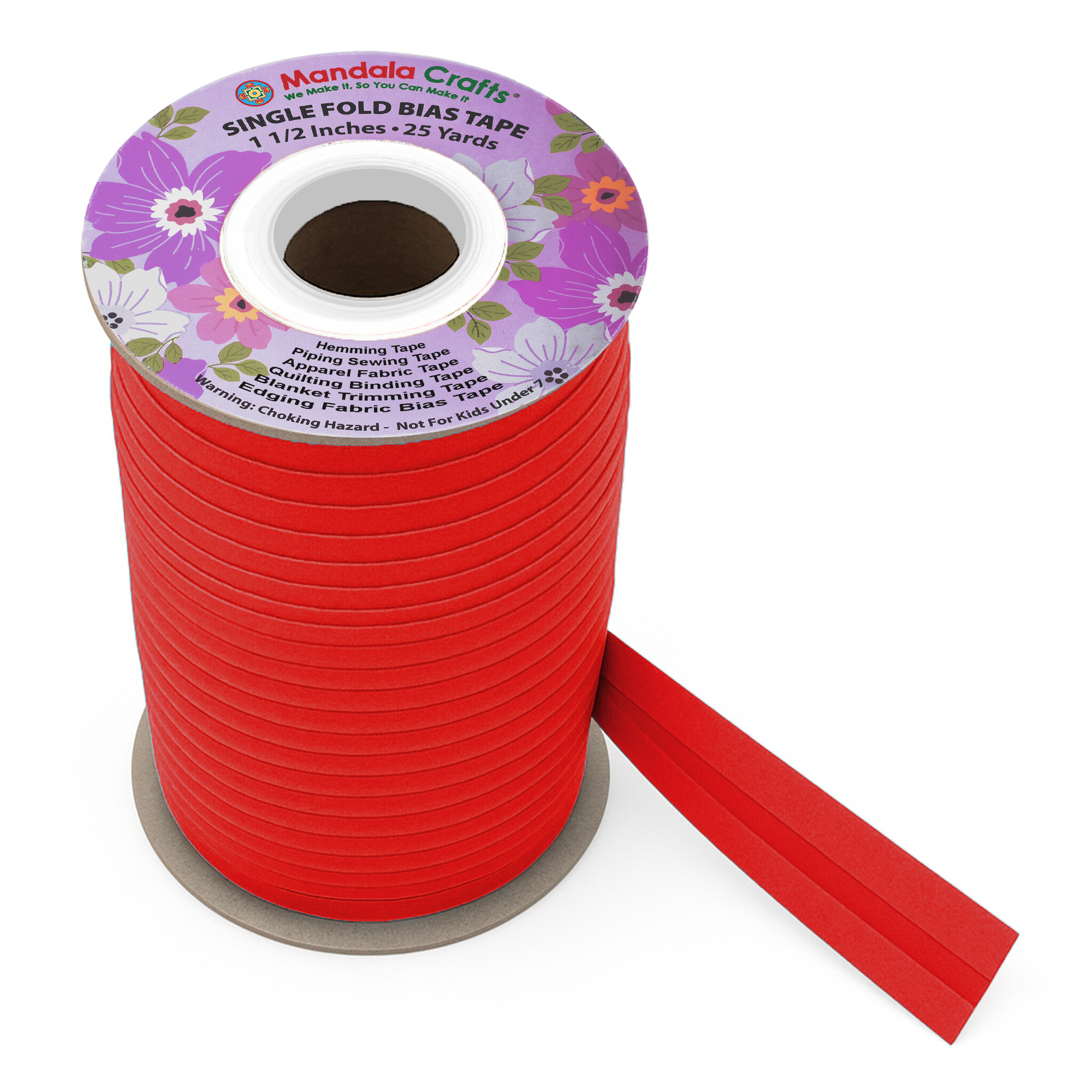 1 1/2 Inch Fabric Single Fold Bias Tape for Sewing Piping Hemming - 25 Yds Bias Tape Blanket Quilt Bias Binding Tape - Seam Binding Tape