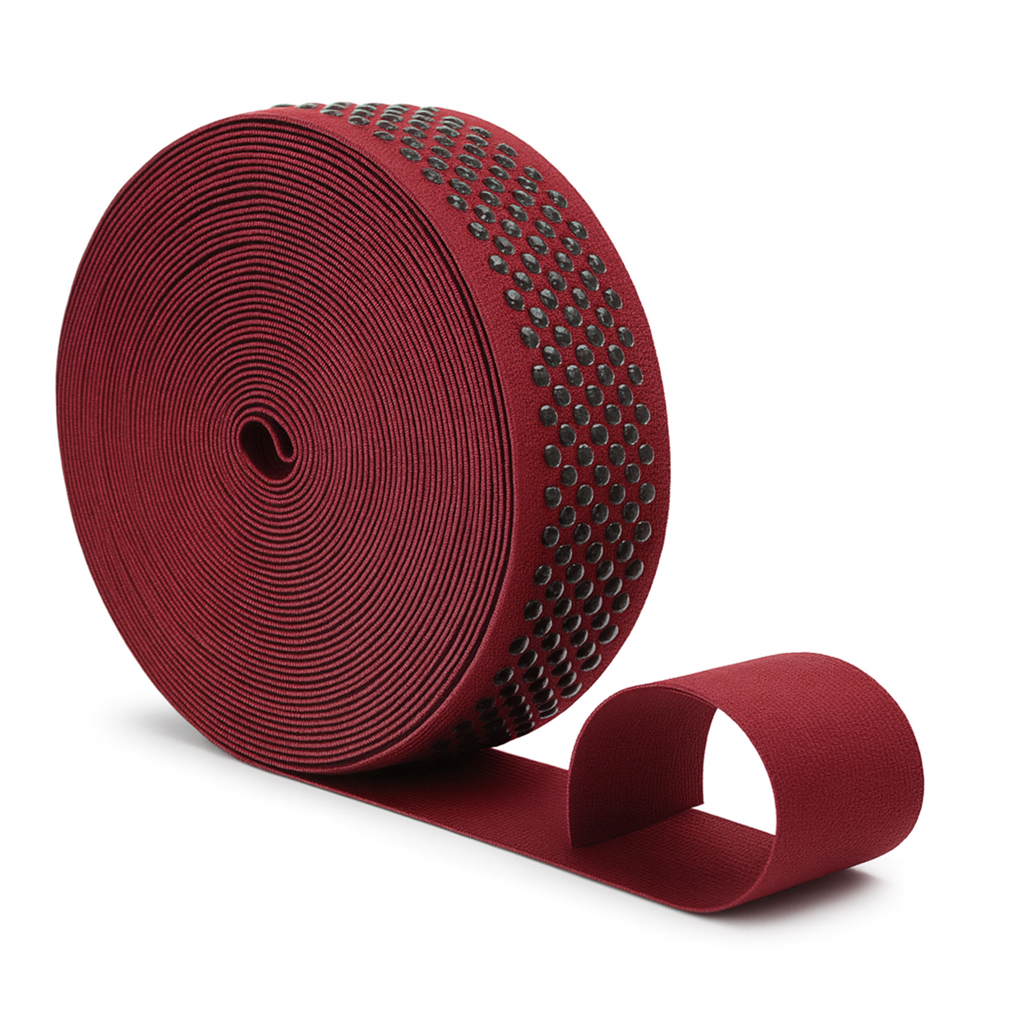 Mandala Crafts Elastic Silicone Gripper Tape for Clothing - Dotted Non Slip Elastic Band for Sewing - Silicone Elastic Straps Flat Stretchy Fabric Elastic Ribbon