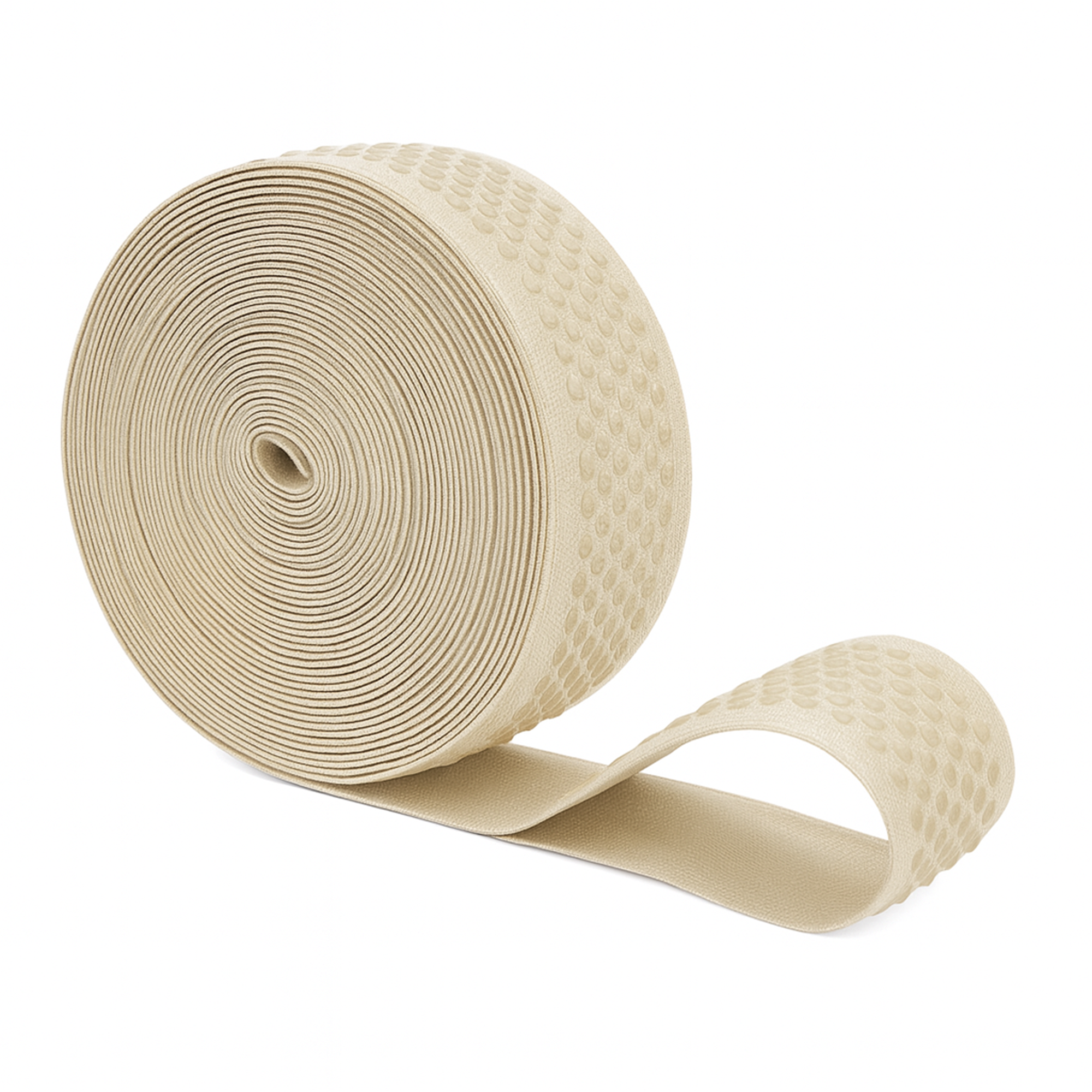 Mandala Crafts Elastic Silicone Gripper Tape for Clothing - Dotted Non Slip Elastic Band for Sewing - Silicone Elastic Straps Flat Stretchy Fabric Elastic Ribbon