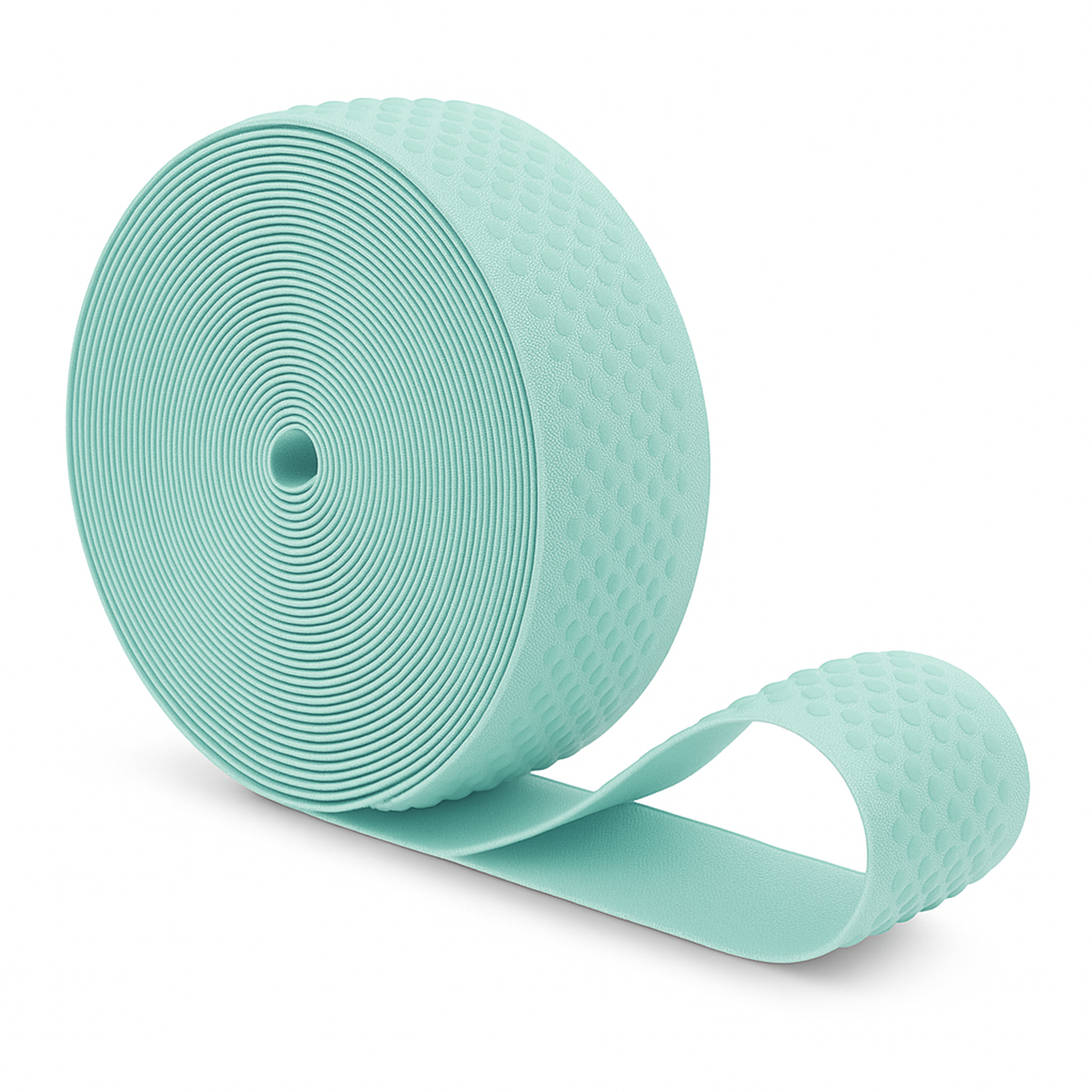 Mandala Crafts Elastic Silicone Gripper Tape for Clothing - Dotted Non Slip Elastic Band for Sewing - Silicone Elastic Straps Flat Stretchy Fabric Elastic Ribbon