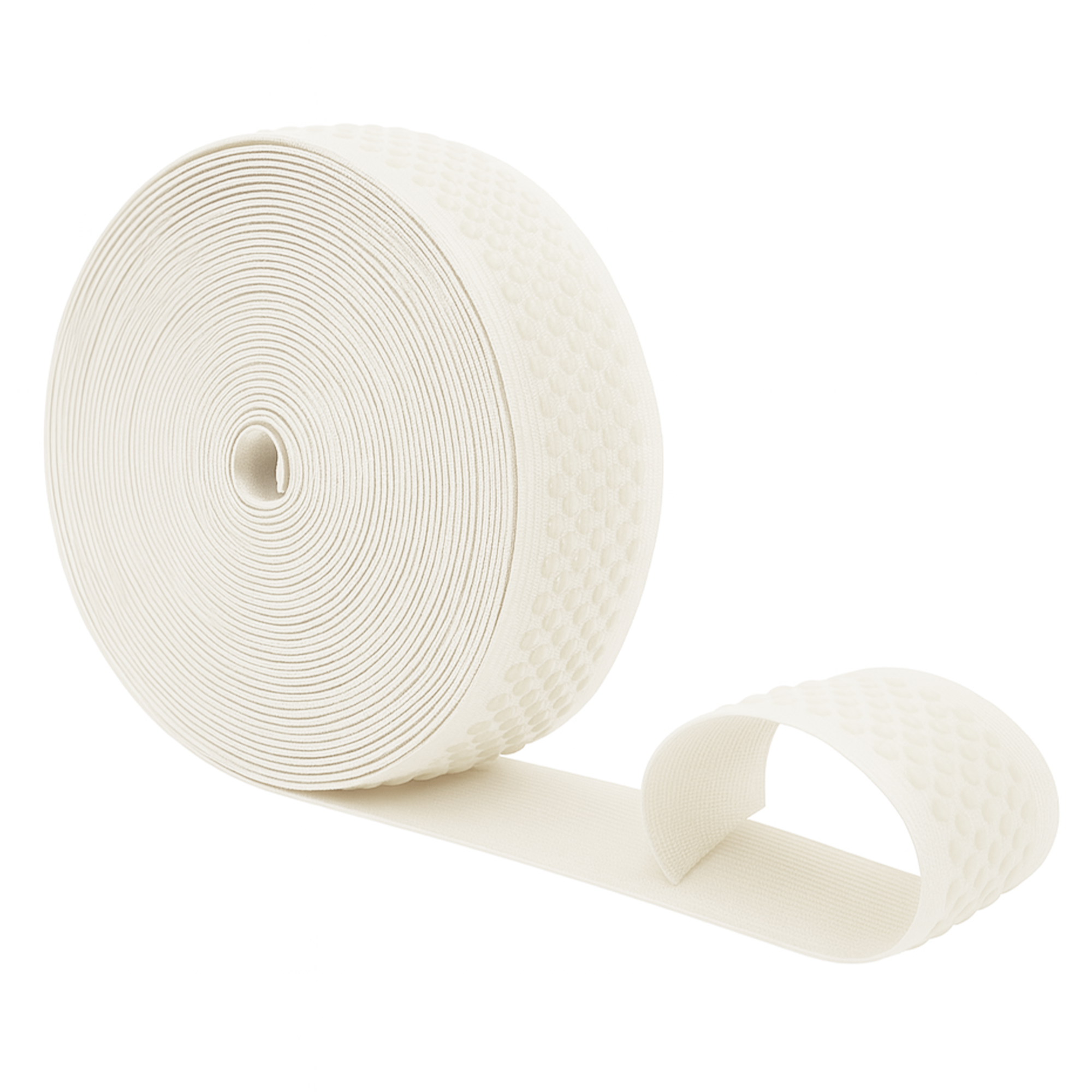 Mandala Crafts Elastic Silicone Gripper Tape for Clothing - Dotted Non Slip Elastic Band for Sewing - Silicone Elastic Straps Flat Stretchy Fabric Elastic Ribbon