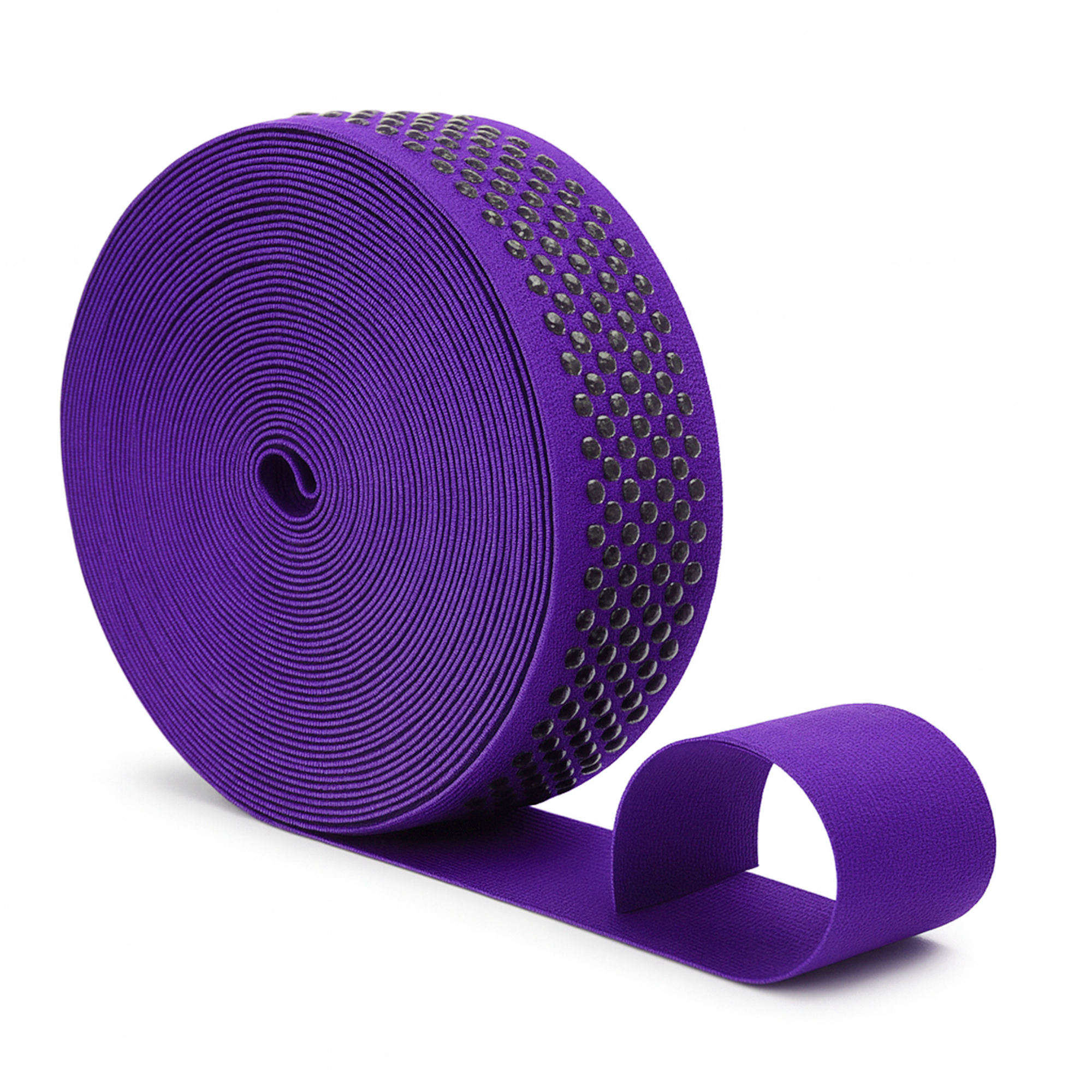 Mandala Crafts Elastic Silicone Gripper Tape for Clothing - Dotted Non Slip Elastic Band for Sewing - Silicone Elastic Straps Flat Stretchy Fabric Elastic Ribbon