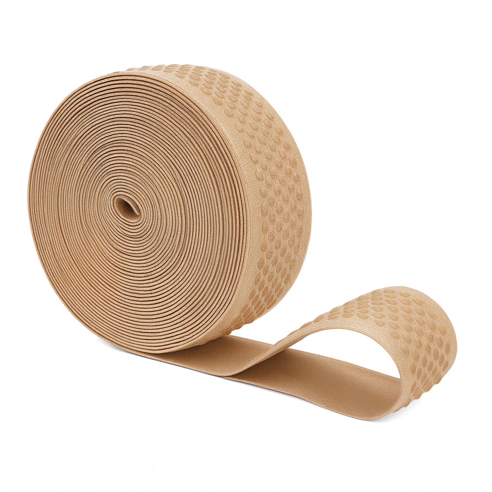 Mandala Crafts Elastic Silicone Gripper Tape for Clothing - Dotted Non Slip Elastic Band for Sewing - Silicone Elastic Straps Flat Stretchy Fabric Elastic Ribbon