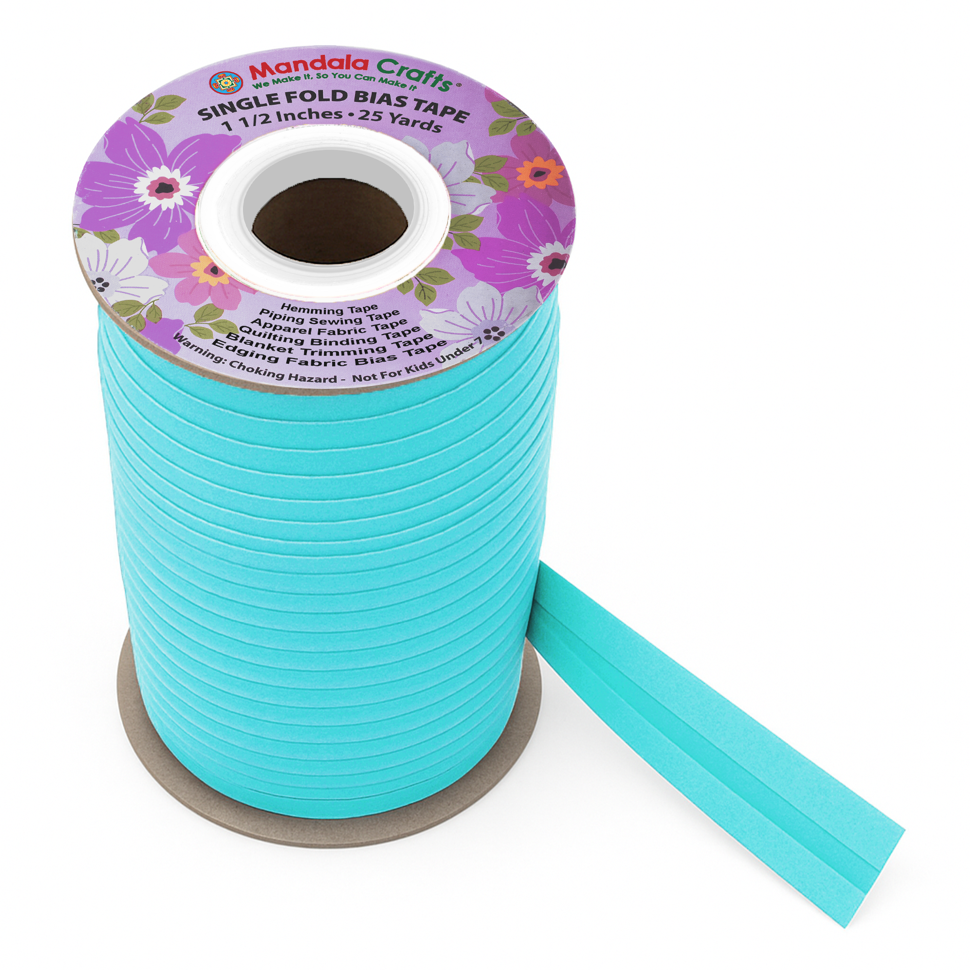 1 1/2 Inch Fabric Single Fold Bias Tape for Sewing Piping Hemming - 25 Yds Bias Tape Blanket Quilt Bias Binding Tape - Seam Binding Tape