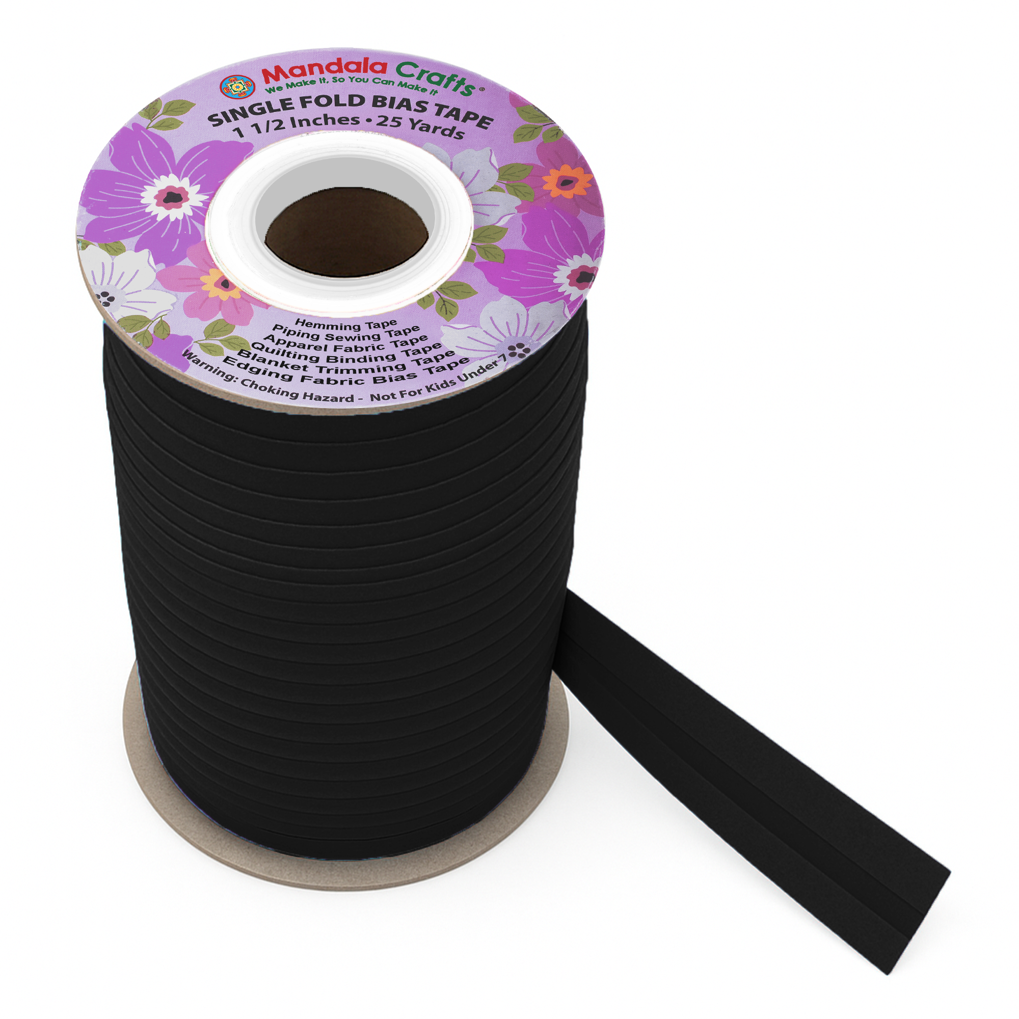 1 1/2 Inch Fabric Single Fold Bias Tape for Sewing Piping Hemming - 25 Yds Bias Tape Blanket Quilt Bias Binding Tape - Seam Binding Tape