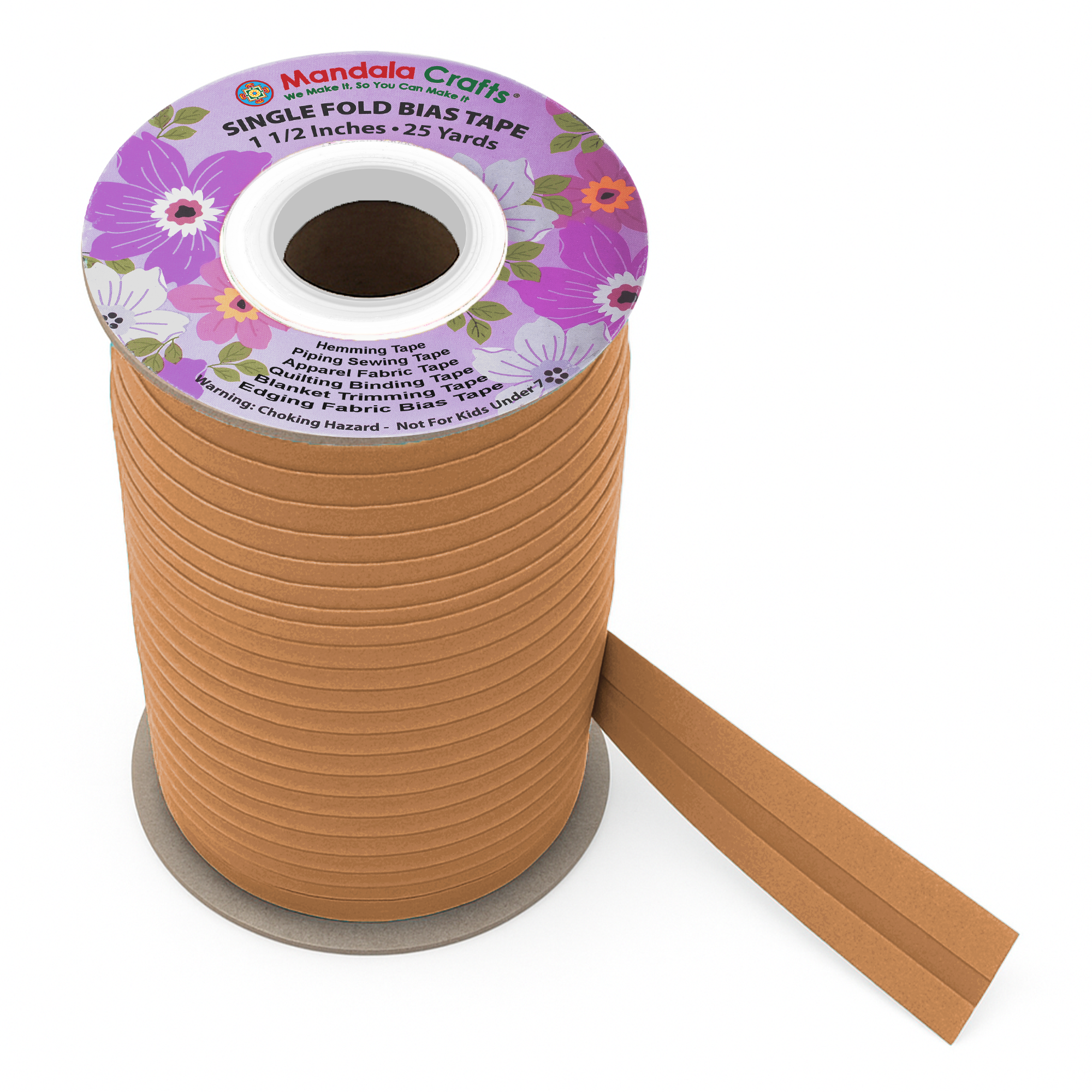 1 1/2 Inch Fabric Single Fold Bias Tape for Sewing Piping Hemming - 25 Yds Bias Tape Blanket Quilt Bias Binding Tape - Seam Binding Tape