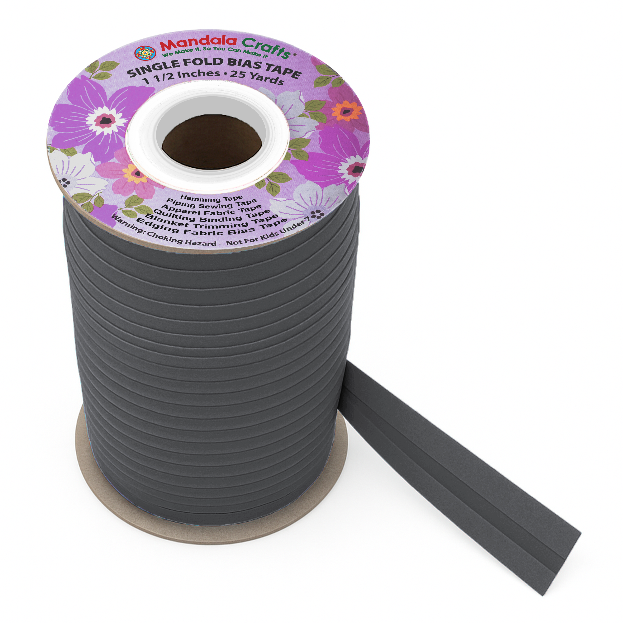 1 1/2 Inch Fabric Single Fold Bias Tape for Sewing Piping Hemming - 25 Yds Bias Tape Blanket Quilt Bias Binding Tape - Seam Binding Tape