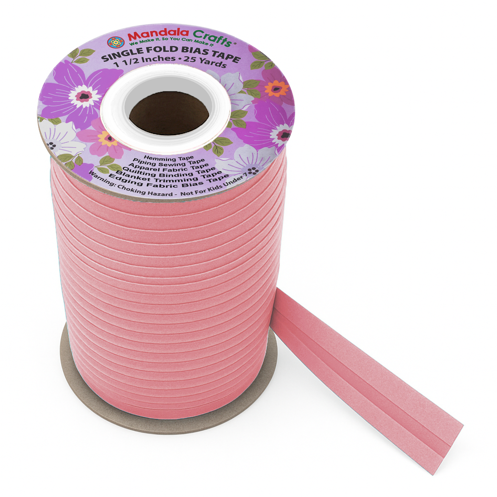 1 1/2 Inch Fabric Single Fold Bias Tape for Sewing Piping Hemming - 25 Yds Bias Tape Blanket Quilt Bias Binding Tape - Seam Binding Tape