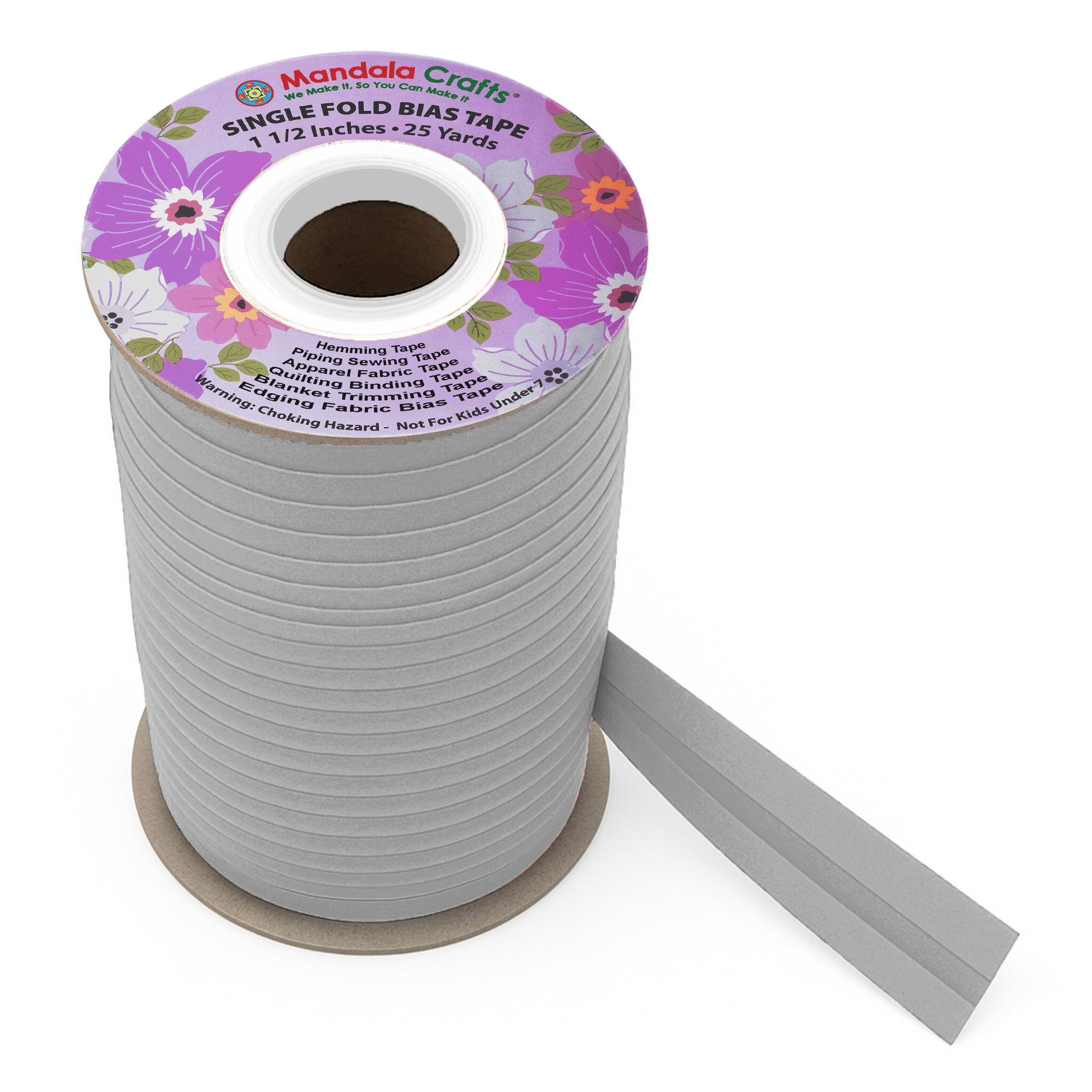 1 1/2 Inch Fabric Single Fold Bias Tape for Sewing Piping Hemming - 25 Yds Bias Tape Blanket Quilt Bias Binding Tape - Seam Binding Tape