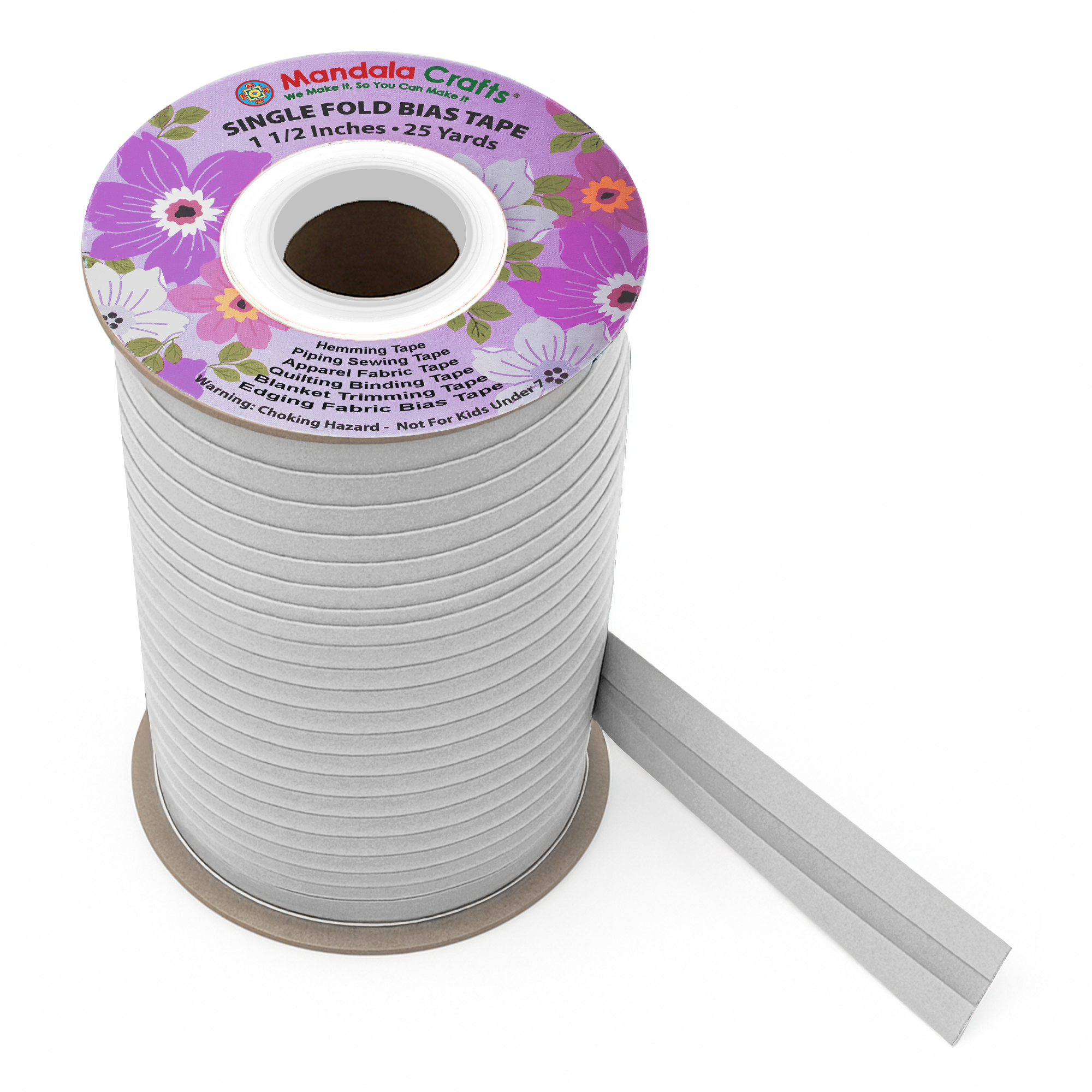 1 1/2 Inch Fabric Single Fold Bias Tape for Sewing Piping Hemming - 25 Yds Bias Tape Blanket Quilt Bias Binding Tape - Seam Binding Tape