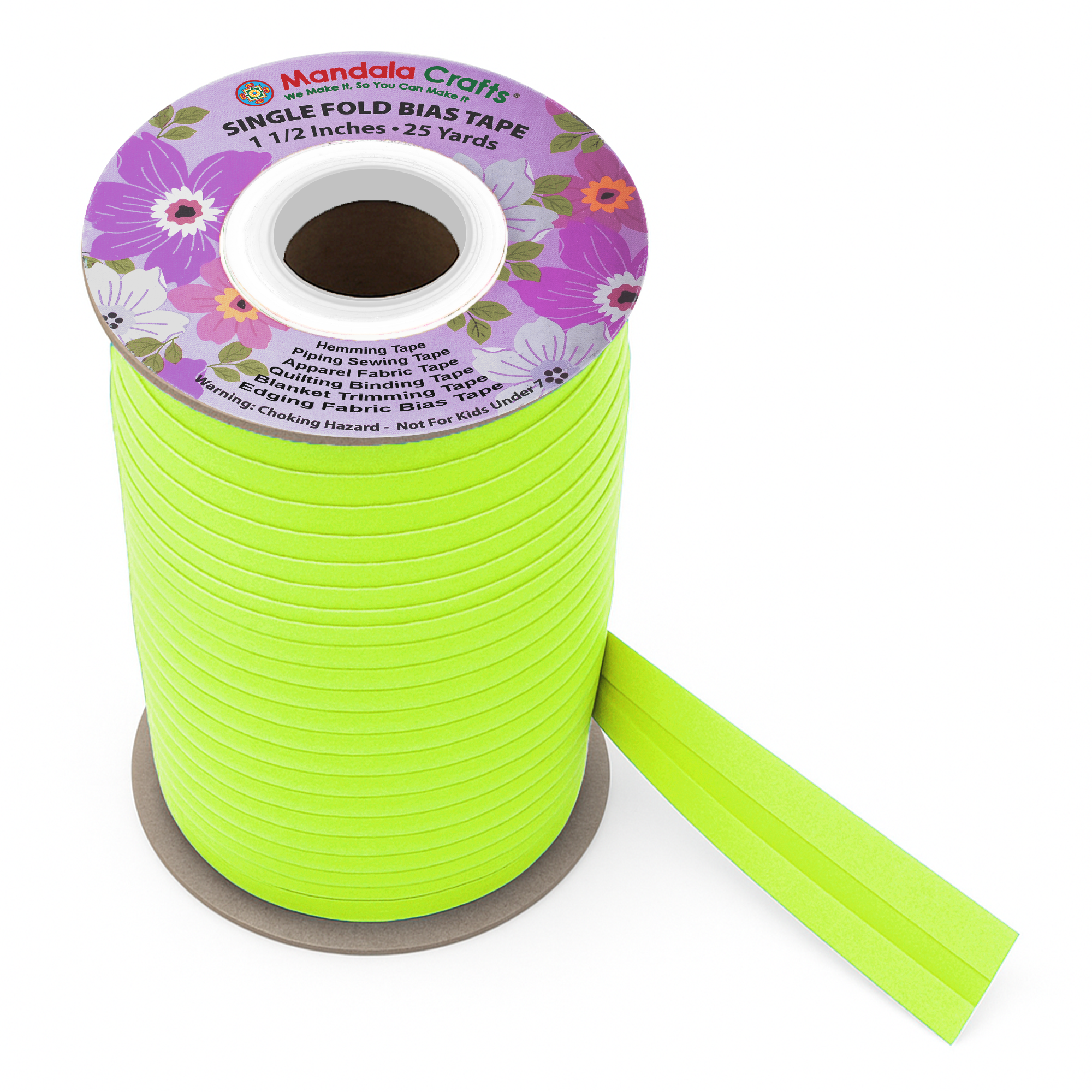 1 1/2 Inch Fabric Single Fold Bias Tape for Sewing Piping Hemming - 25 Yds Bias Tape Blanket Quilt Bias Binding Tape - Seam Binding Tape