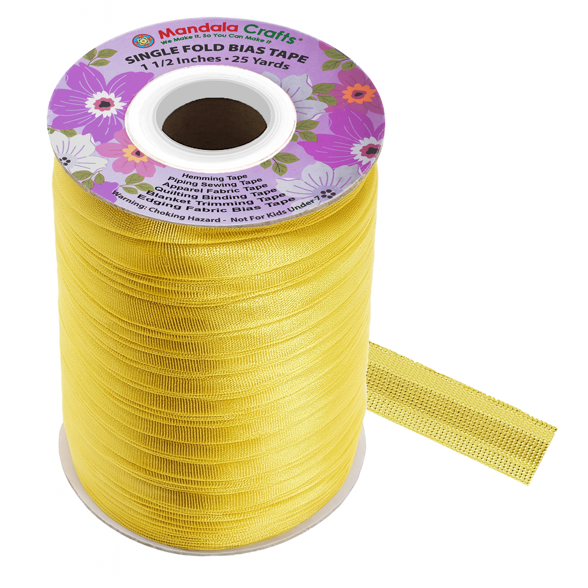 1 1/2 Inch Fabric Single Fold Bias Tape for Sewing Piping Hemming - 25 Yds Bias Tape Blanket Quilt Bias Binding Tape - Seam Binding Tape