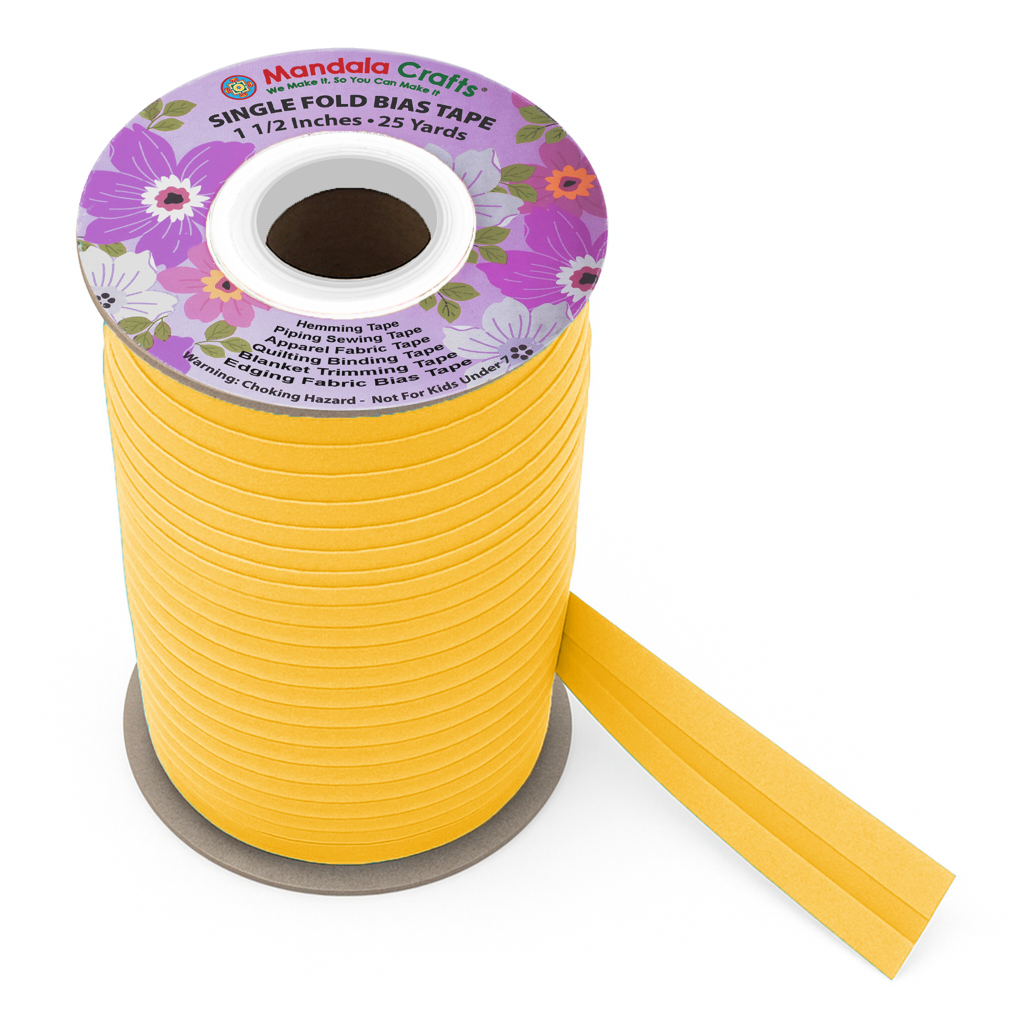 1 1/2 Inch Fabric Single Fold Bias Tape for Sewing Piping Hemming - 25 Yds Bias Tape Blanket Quilt Bias Binding Tape - Seam Binding Tape