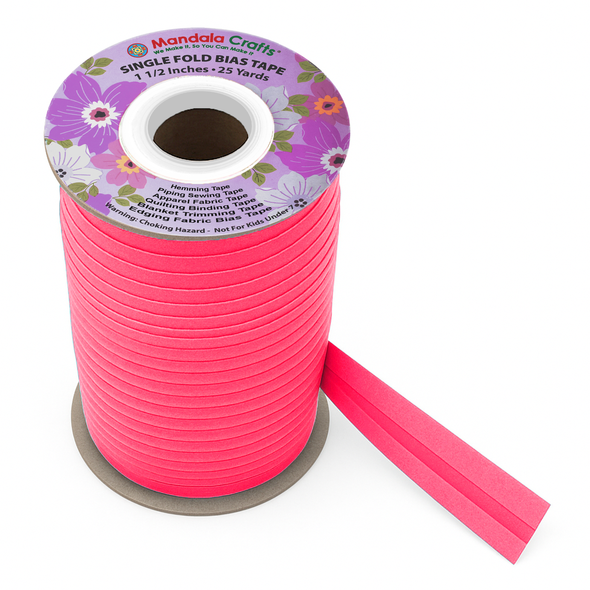 1 1/2 Inch Fabric Single Fold Bias Tape for Sewing Piping Hemming - 25 Yds Bias Tape Blanket Quilt Bias Binding Tape - Seam Binding Tape