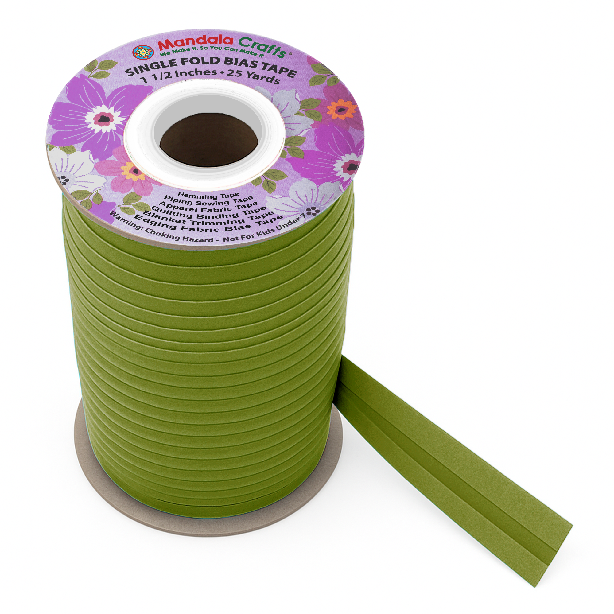 1 1/2 Inch Fabric Single Fold Bias Tape for Sewing Piping Hemming - 25 Yds Bias Tape Blanket Quilt Bias Binding Tape - Seam Binding Tape