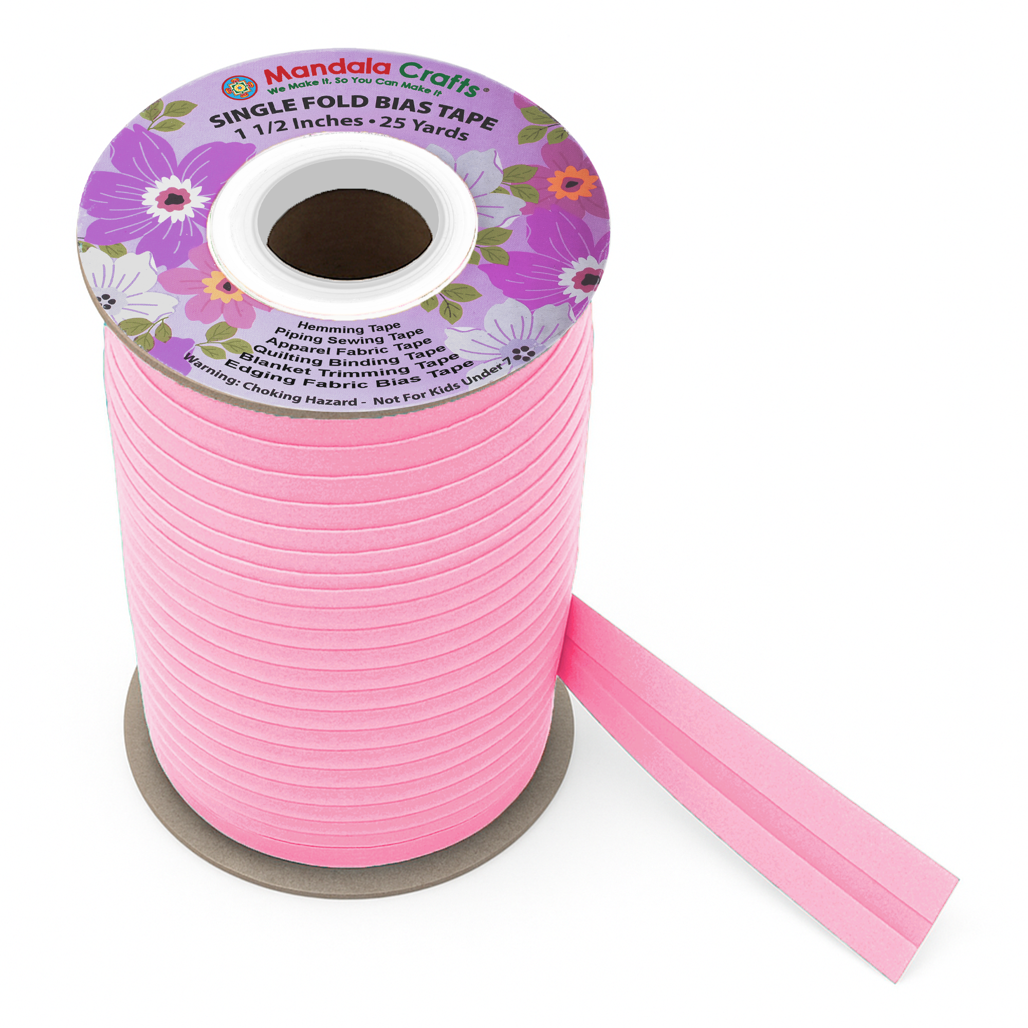 1 1/2 Inch Fabric Single Fold Bias Tape for Sewing Piping Hemming - 25 Yds Bias Tape Blanket Quilt Bias Binding Tape - Seam Binding Tape