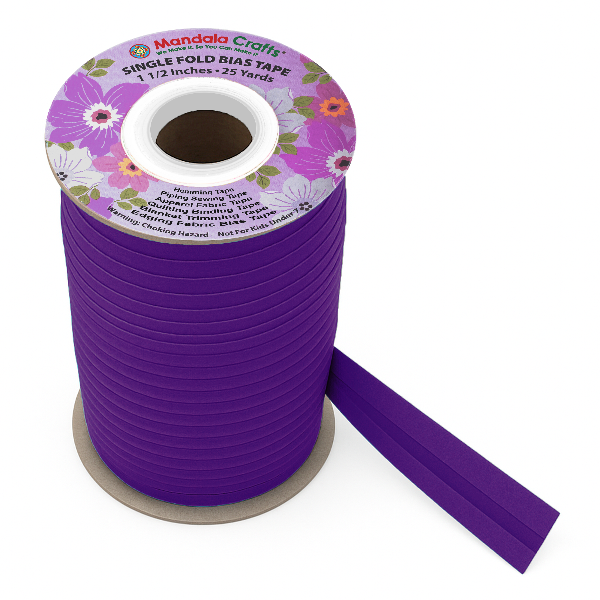 1 1/2 Inch Fabric Single Fold Bias Tape for Sewing Piping Hemming - 25 Yds Bias Tape Blanket Quilt Bias Binding Tape - Seam Binding Tape