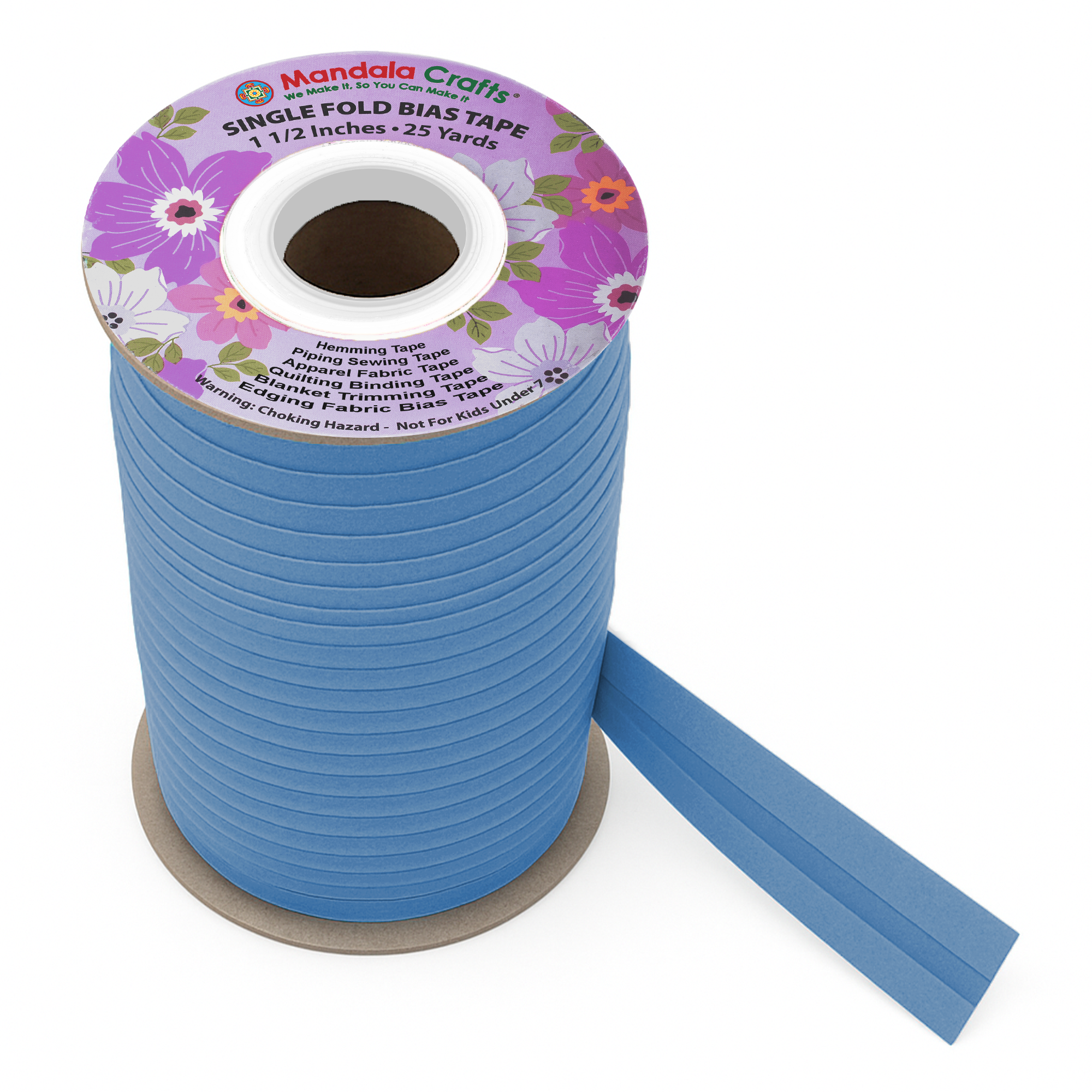 1 1/2 Inch Fabric Single Fold Bias Tape for Sewing Piping Hemming - 25 Yds Bias Tape Blanket Quilt Bias Binding Tape - Seam Binding Tape