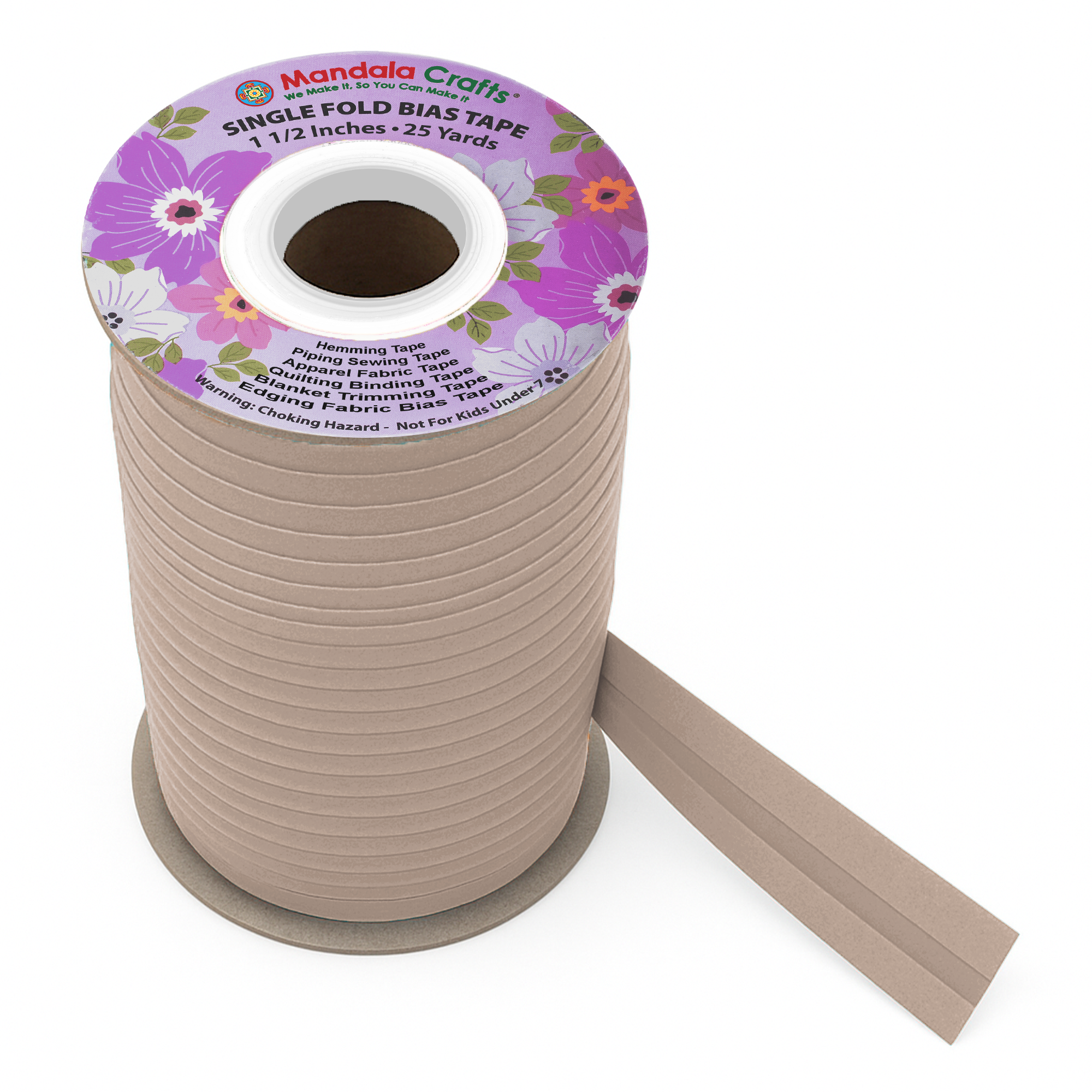 1 1/2 Inch Fabric Single Fold Bias Tape for Sewing Piping Hemming - 25 Yds Bias Tape Blanket Quilt Bias Binding Tape - Seam Binding Tape