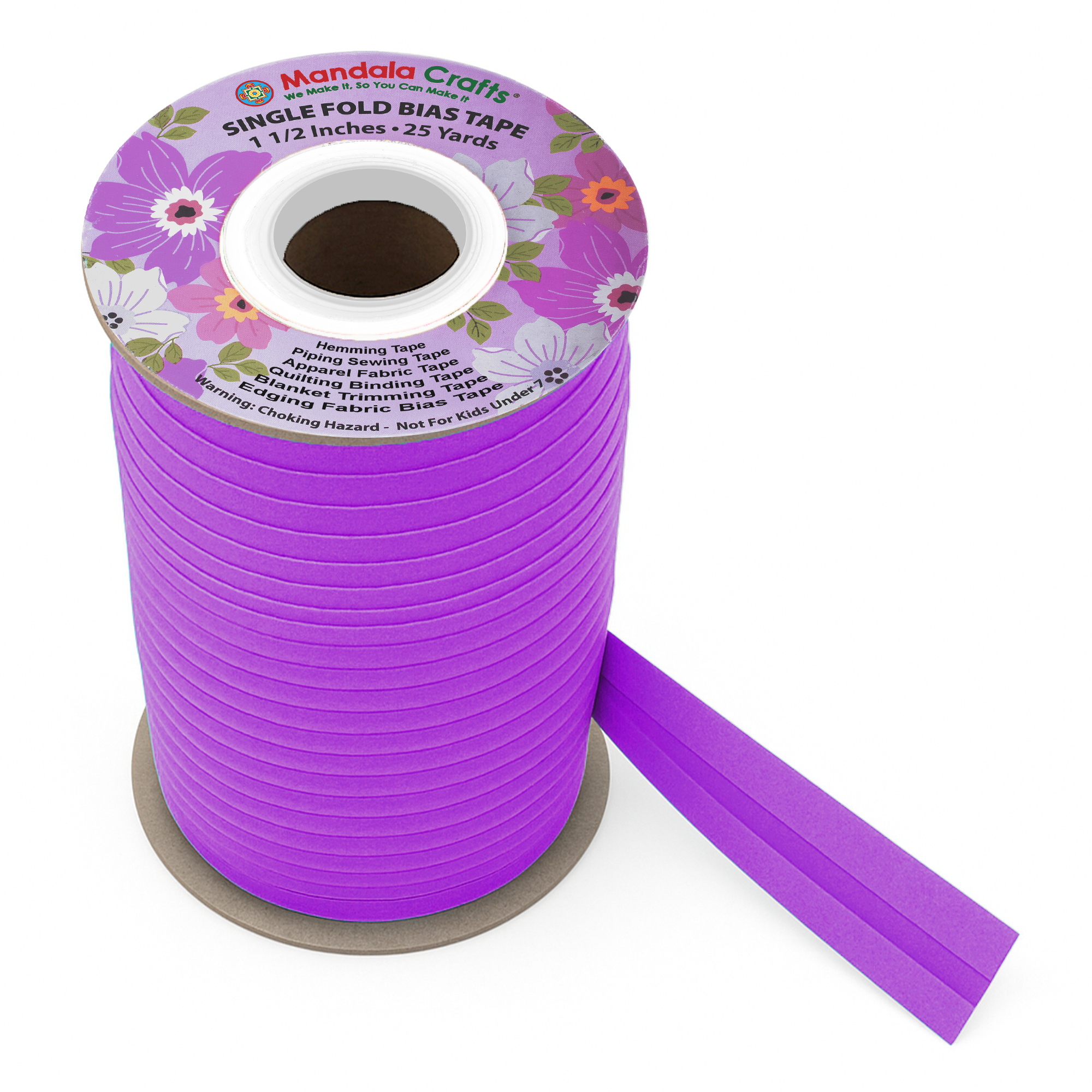 1 1/2 Inch Fabric Single Fold Bias Tape for Sewing Piping Hemming - 25 Yds Bias Tape Blanket Quilt Bias Binding Tape - Seam Binding Tape