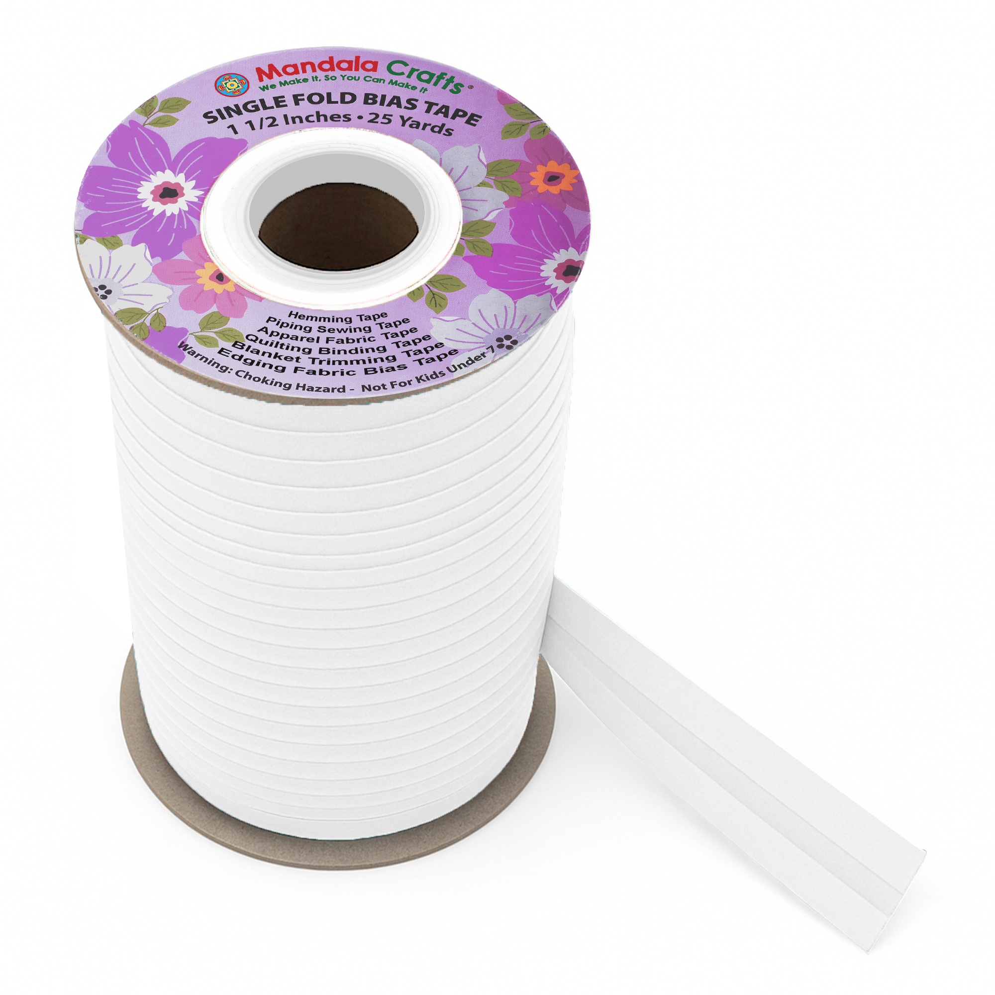 1 1/2 Inch Fabric Single Fold Bias Tape for Sewing Piping Hemming - 25 Yds Bias Tape Blanket Quilt Bias Binding Tape - Seam Binding Tape