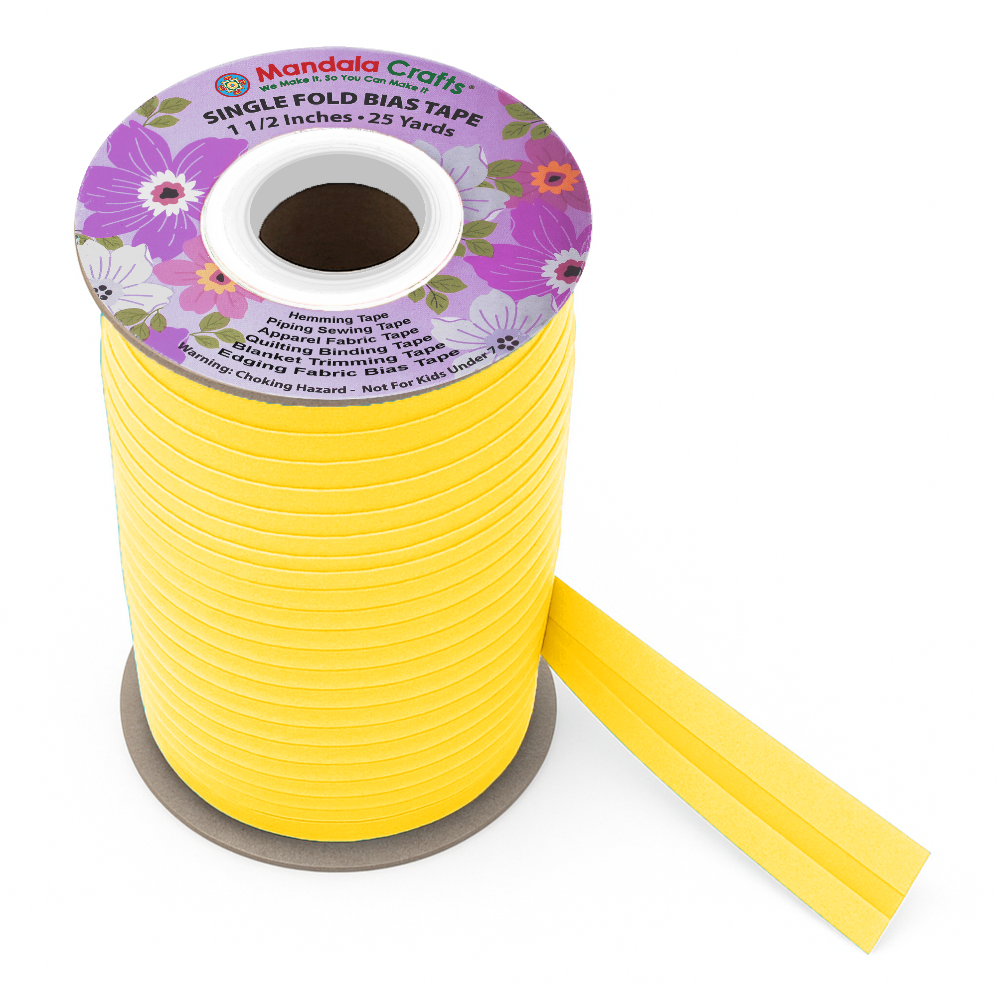 1 1/2 Inch Fabric Single Fold Bias Tape for Sewing Piping Hemming - 25 Yds Bias Tape Blanket Quilt Bias Binding Tape - Seam Binding Tape