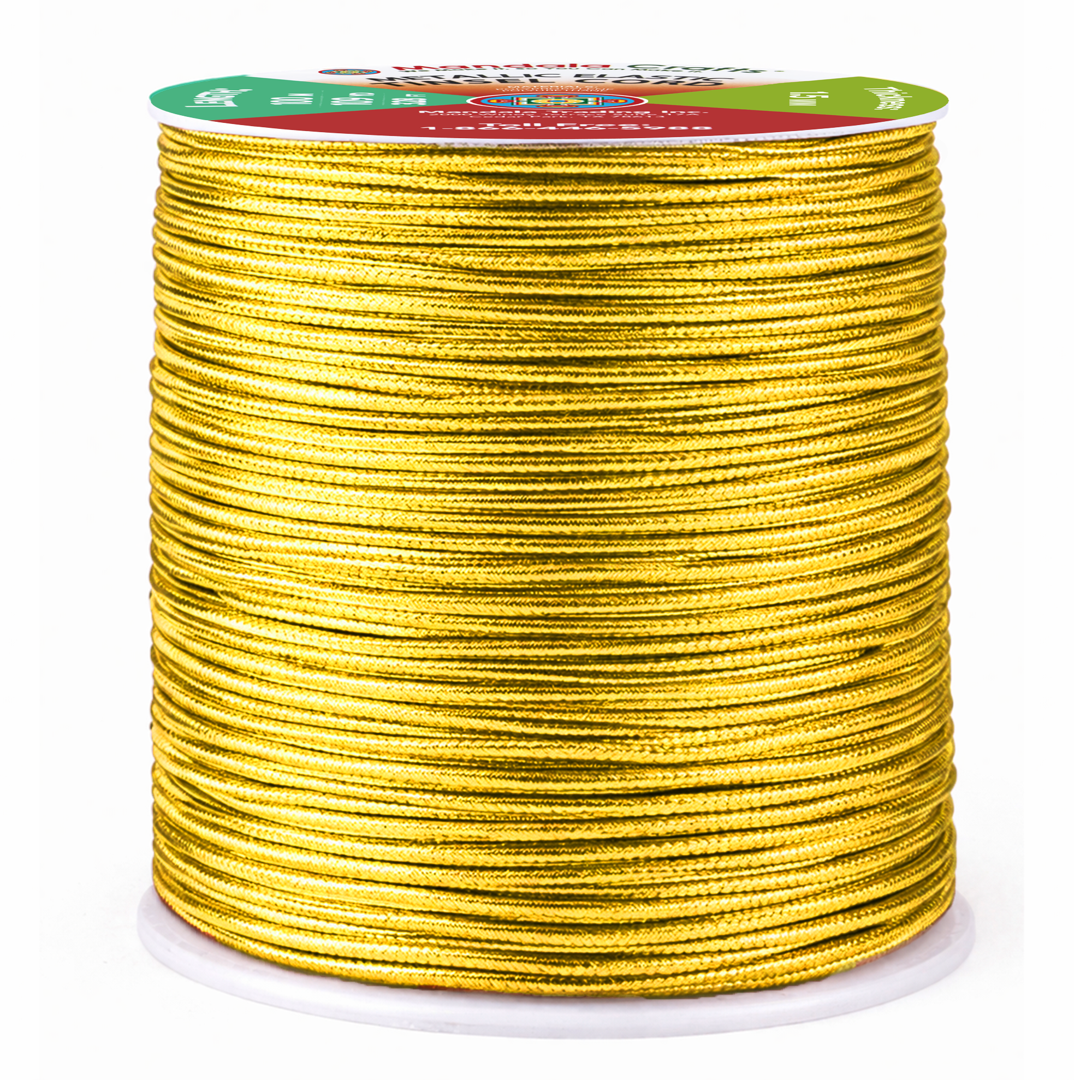 Metallic Cord Tinsel String Rope for Ornament Hanging, Decorating, Gift Wrapping, Crafting