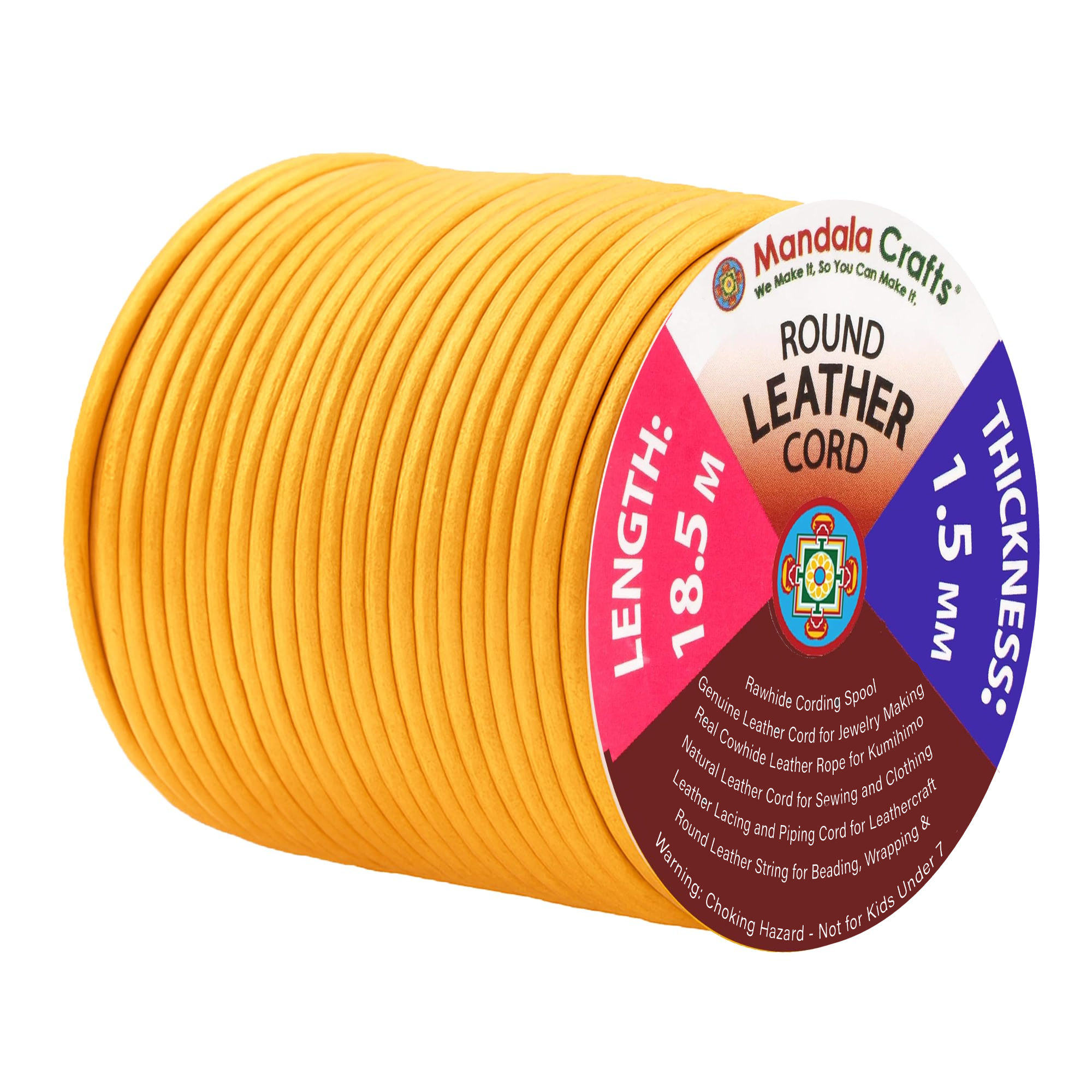 Round Cowhide Genuine Leather String Cord, Natural Rawhide Rope for Jewelry Making, Kumihimo Braiding, Shoelaces