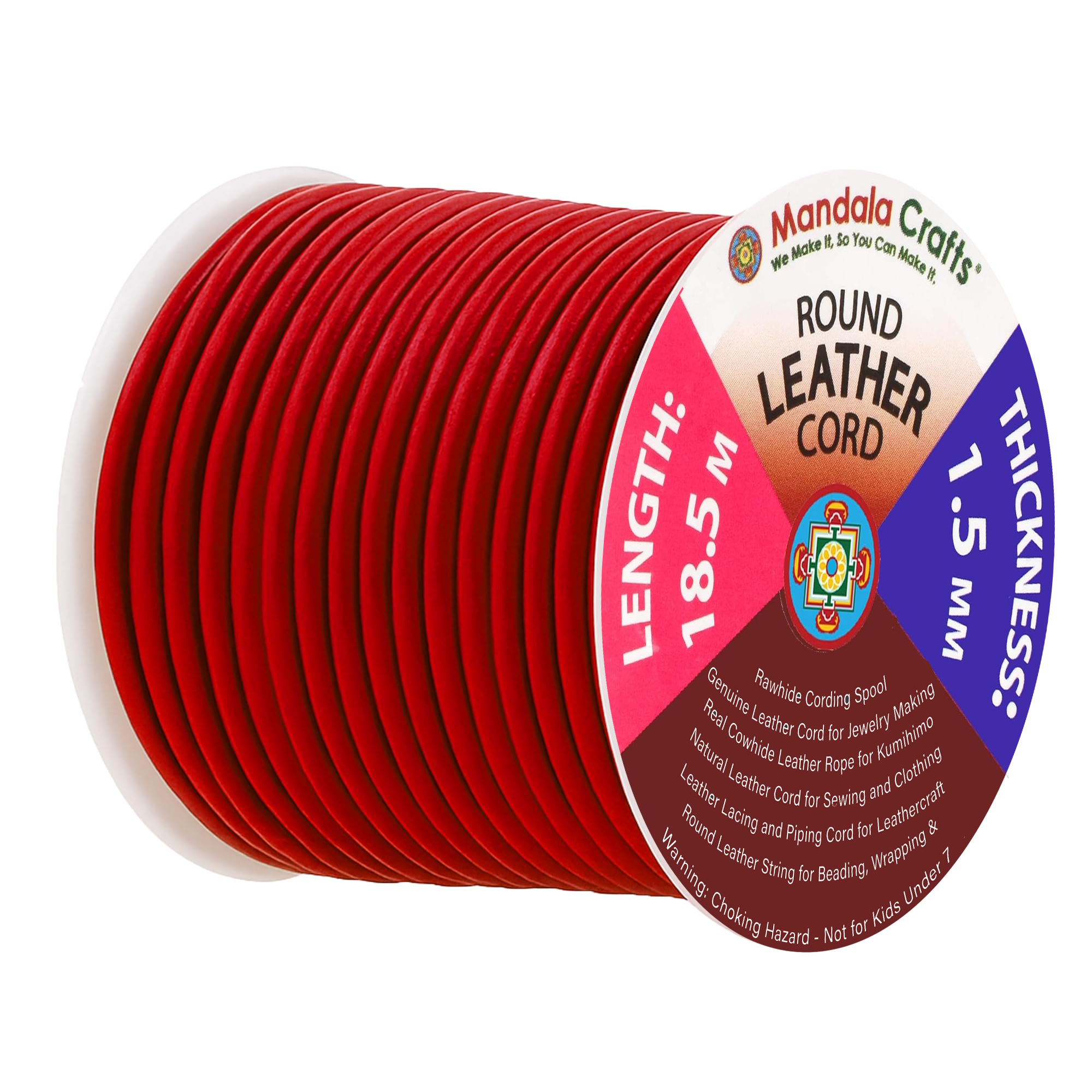 Round Cowhide Genuine Leather String Cord, Natural Rawhide Rope for Jewelry Making, Kumihimo Braiding, Shoelaces