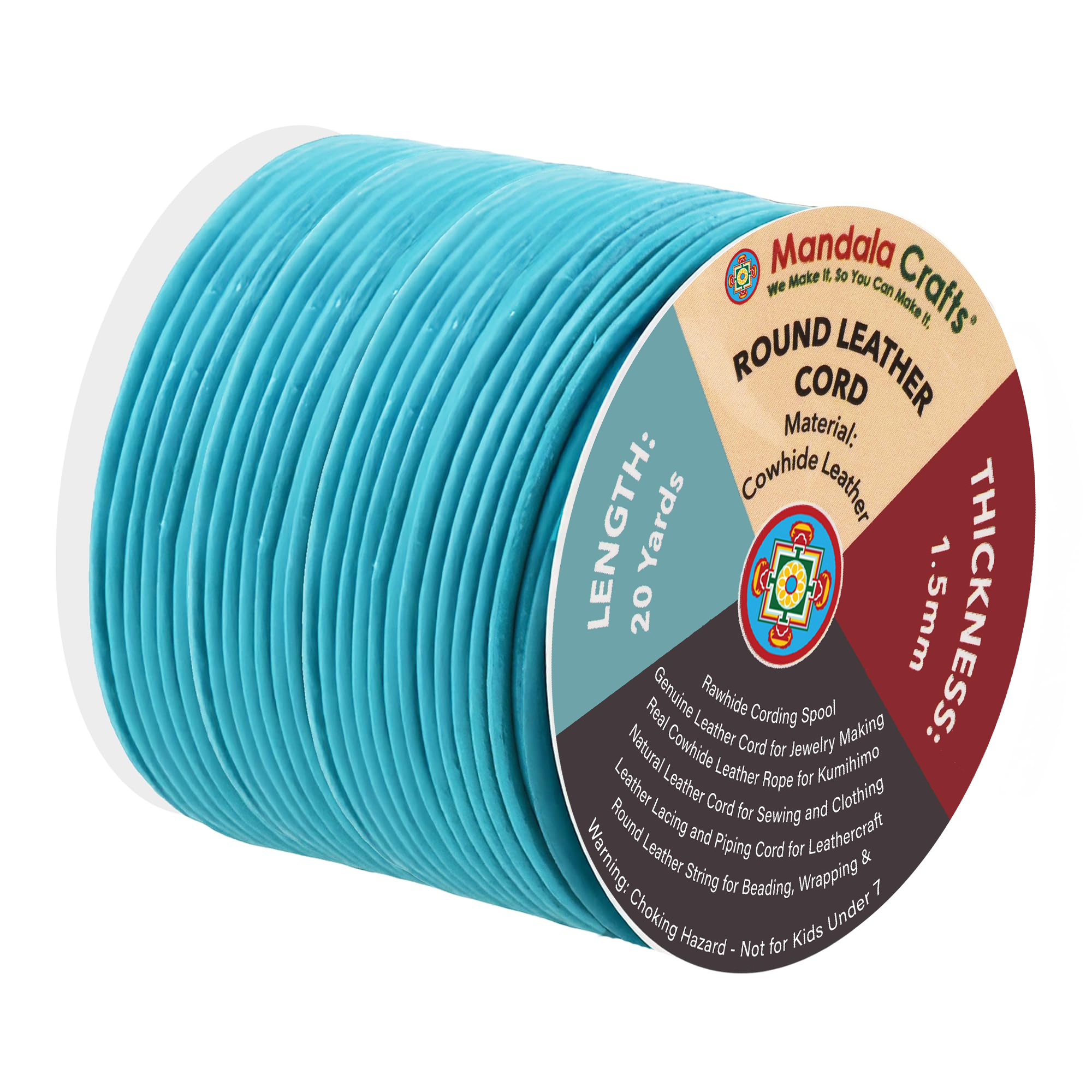 Round Cowhide Genuine Leather String Cord, Natural Rawhide Rope for Jewelry Making, Kumihimo Braiding, Shoelaces