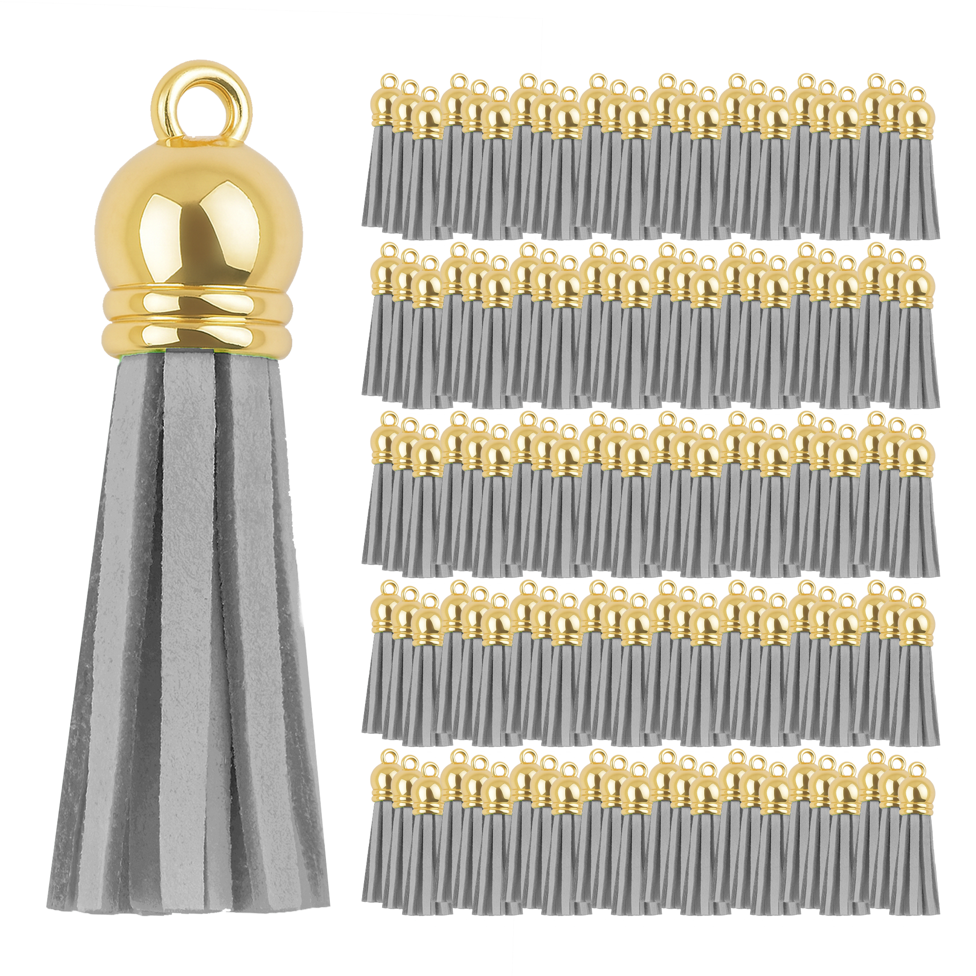 Mandala Crafts Faux Leather Suede Tassel with Loop for Keychains, Jewelry Making, Bookmarks, Books, Gifts, Pillows