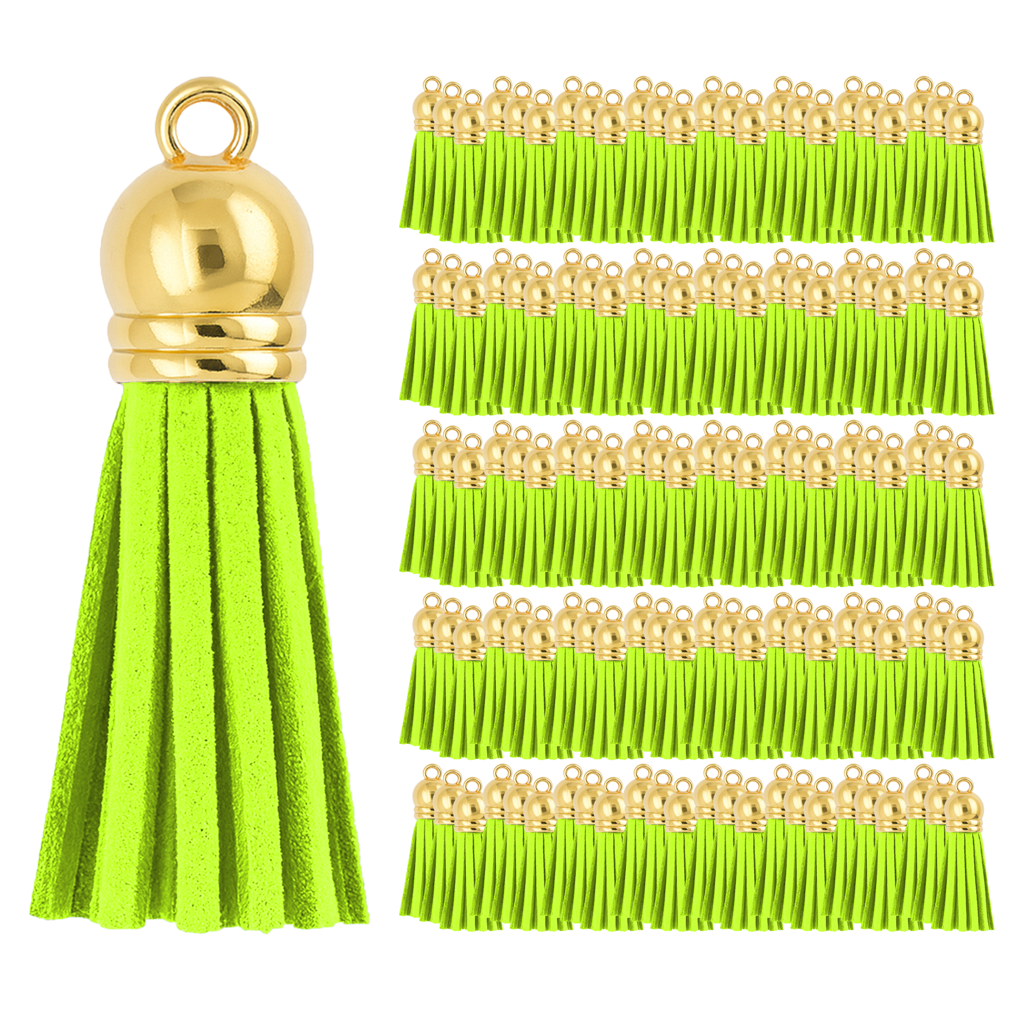 Mandala Crafts Faux Leather Suede Tassel with Loop for Keychains, Jewelry Making, Bookmarks, Books, Gifts, Pillows