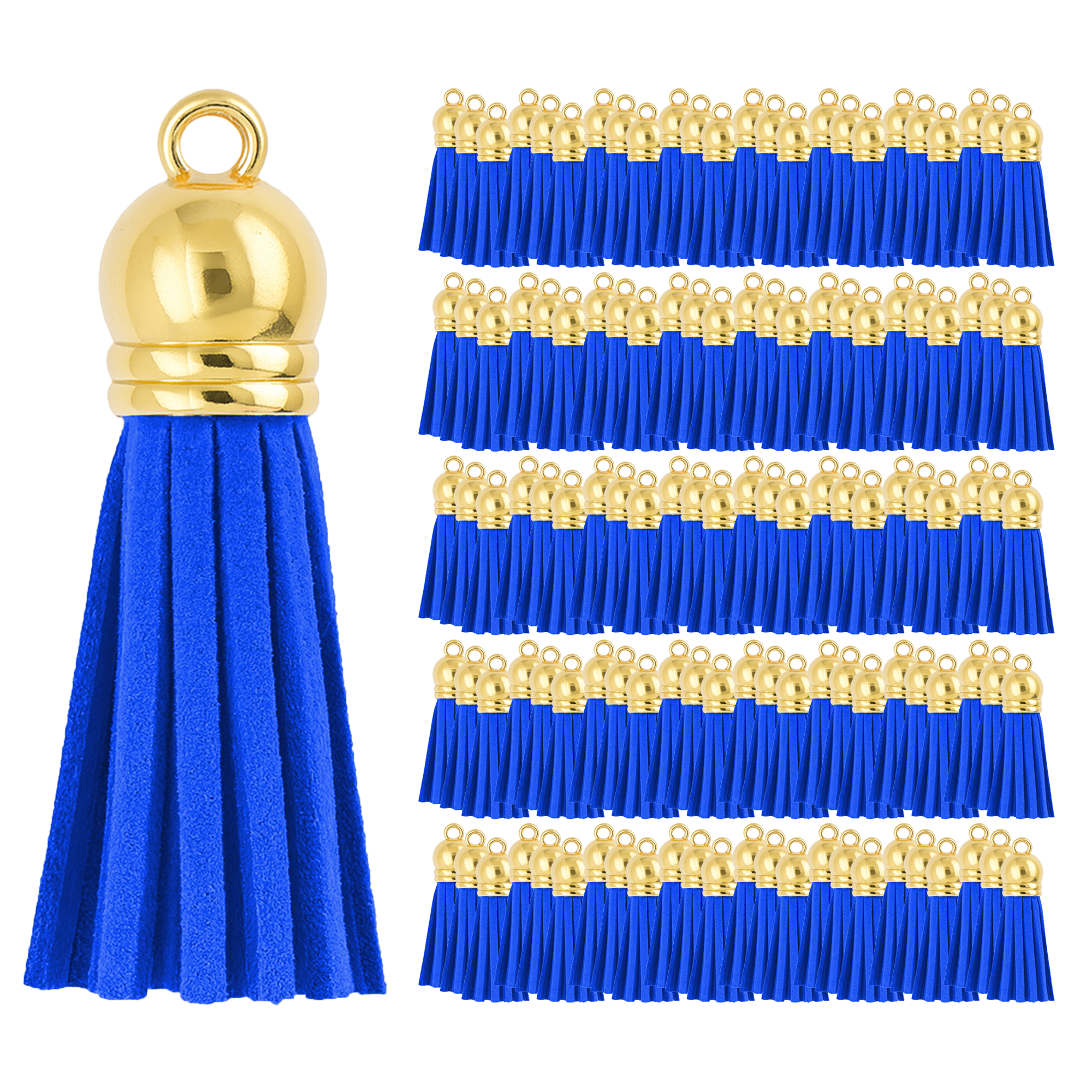Mandala Crafts Faux Leather Suede Tassel with Loop for Keychains, Jewelry Making, Bookmarks, Books, Gifts, Pillows