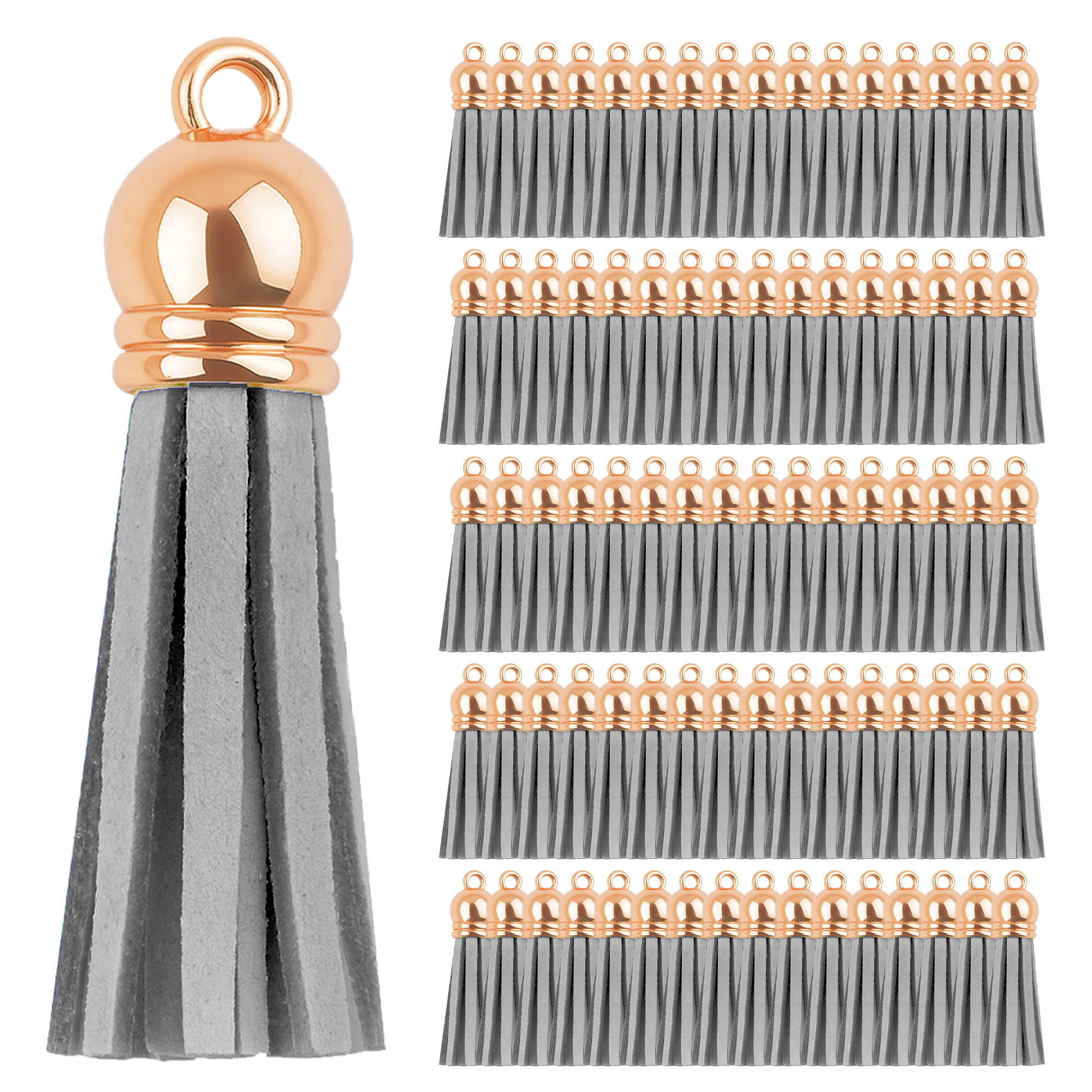 Mandala Crafts Faux Leather Suede Tassel with Loop for Keychains, Jewelry Making, Bookmarks, Books, Gifts, Pillows