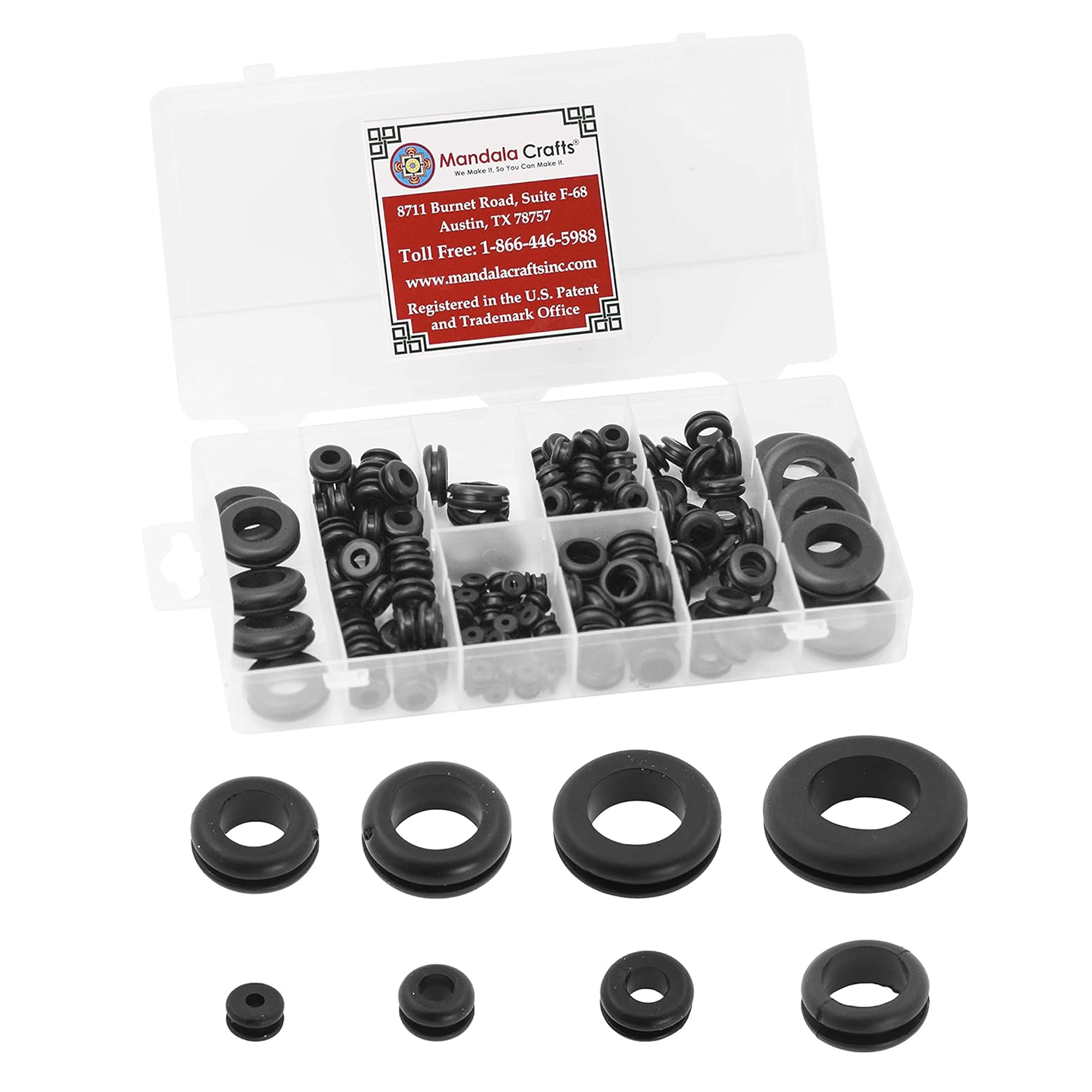 Rubber Grommet Kit Eyelet Ring Rubber Gasket Assortment - Rubber Plugs for Holes - Rubber Grommets for Wiring Automotive Plumbing Electrical Firewall Cable Wire