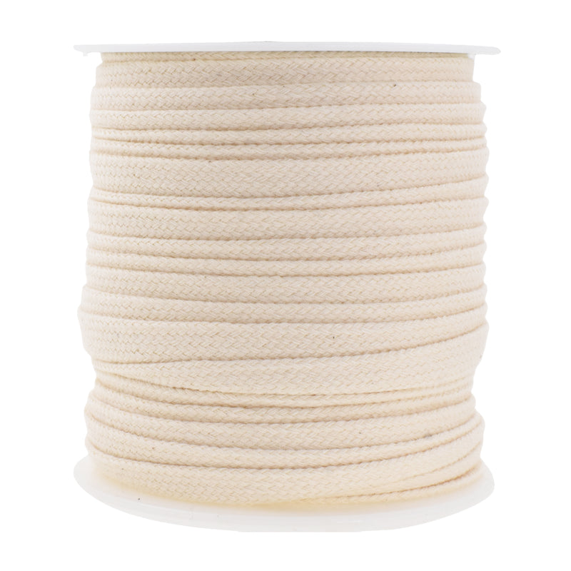 Mandala Crafts 6mm 20 Yards Natural Soft Drawstring Replacement Rope  Upholstery Crochet Macramé Cotton Welt Trim Piping Cord